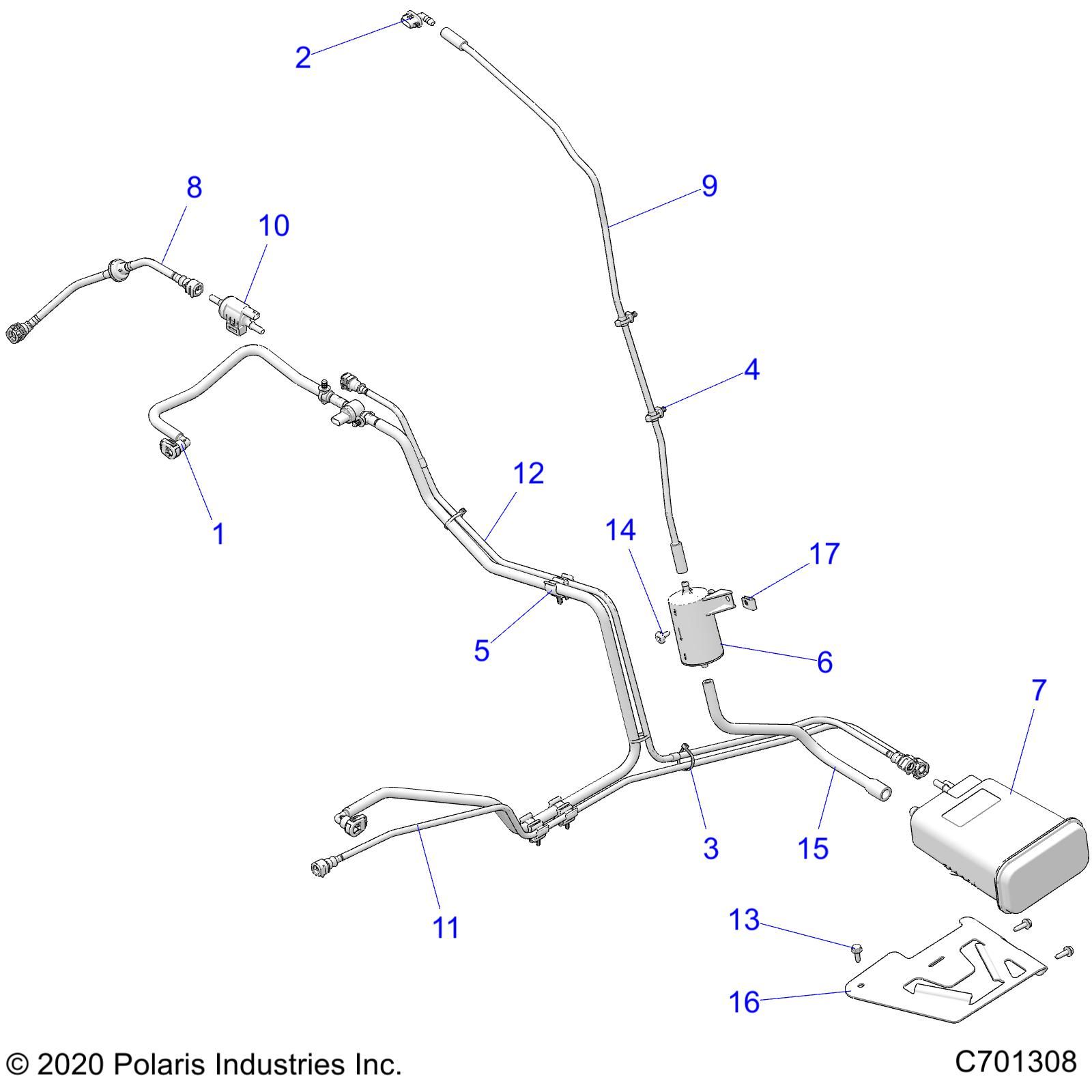 FUEL SYSTEMS FUEL LINES EVAP POUR RZR PRO XP SPORT 2022