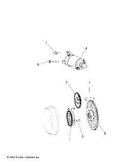 MOTEUR DISPOSITIF DENTRAINEMENT DU DEMARREUR POUR R22MAK57B4 RANGER 570 RIDE COMMAND 2022