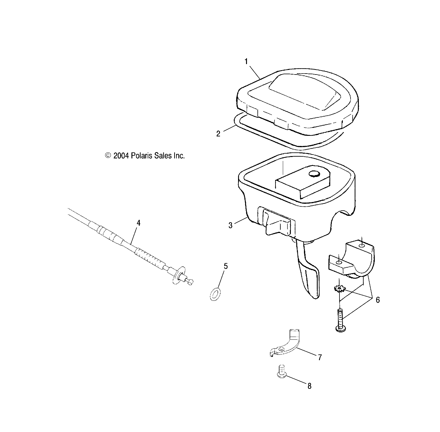 COMMANDES ACCELERATEUR POUR ATP 330 4X4 QUAD 2005