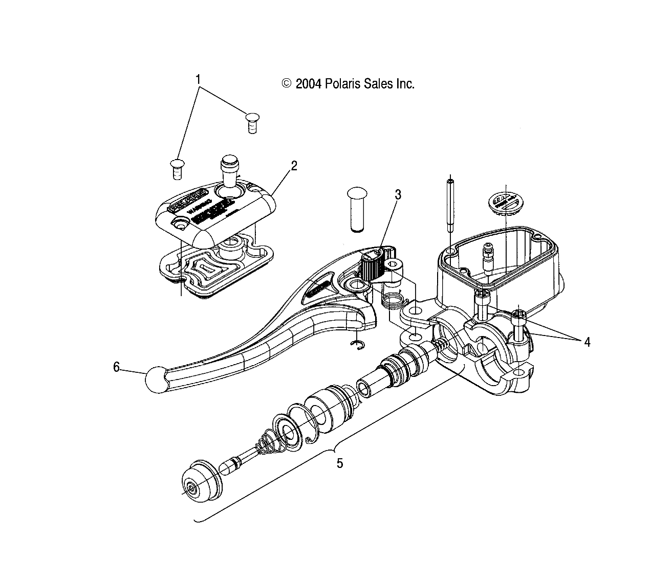 COMMANDES FREIN AVANT POUR ATP 330 4X4 QUAD 2005