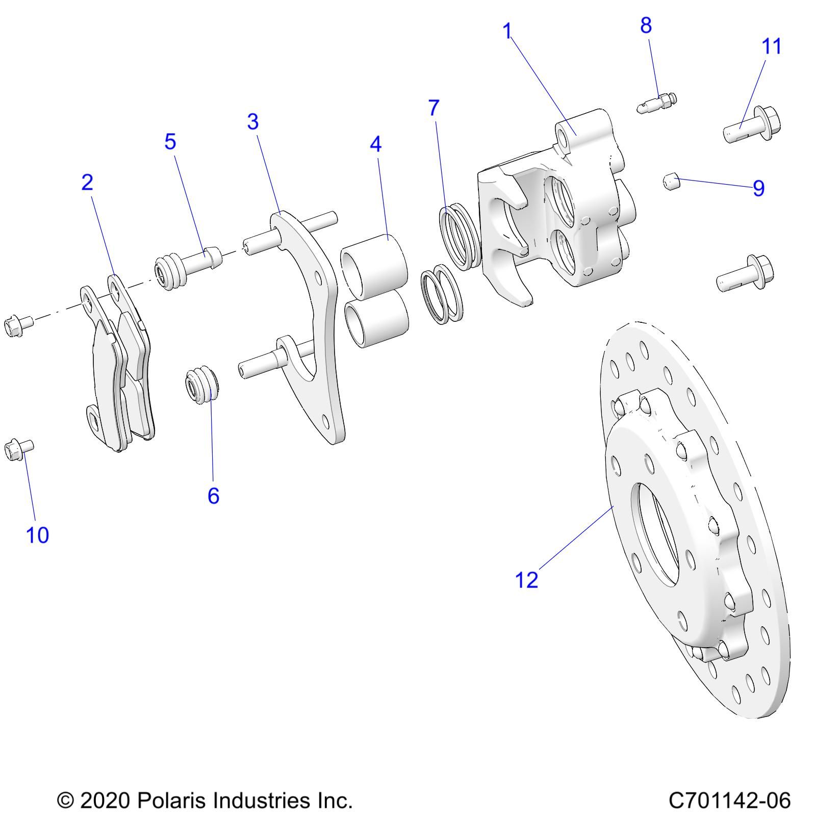 FREINS ETRIER ARRIERE POUR RZR PRO XP SPORT 2022