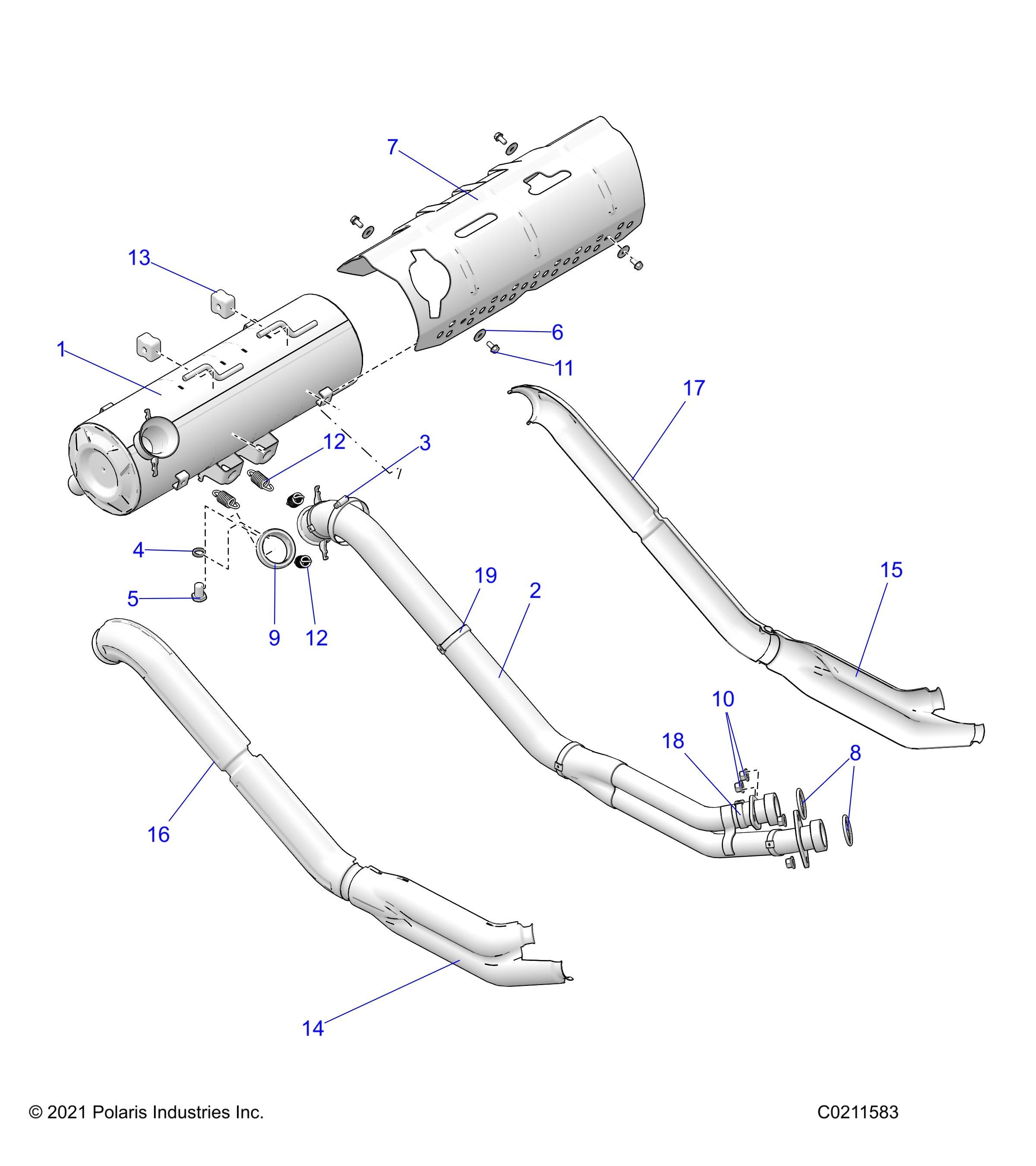 MOTEUR ECHAPPEMENT POUR SPORTSMAN TOURING XP 1000 2025