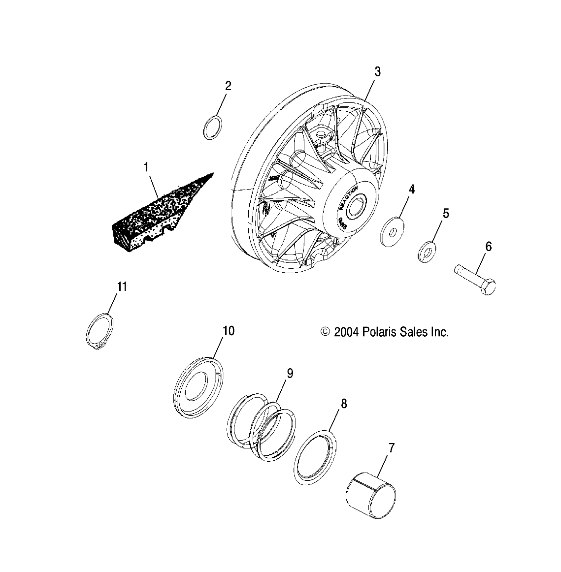 TRANSMISSION EMBRAYAGE POUR RANGER XP 2005