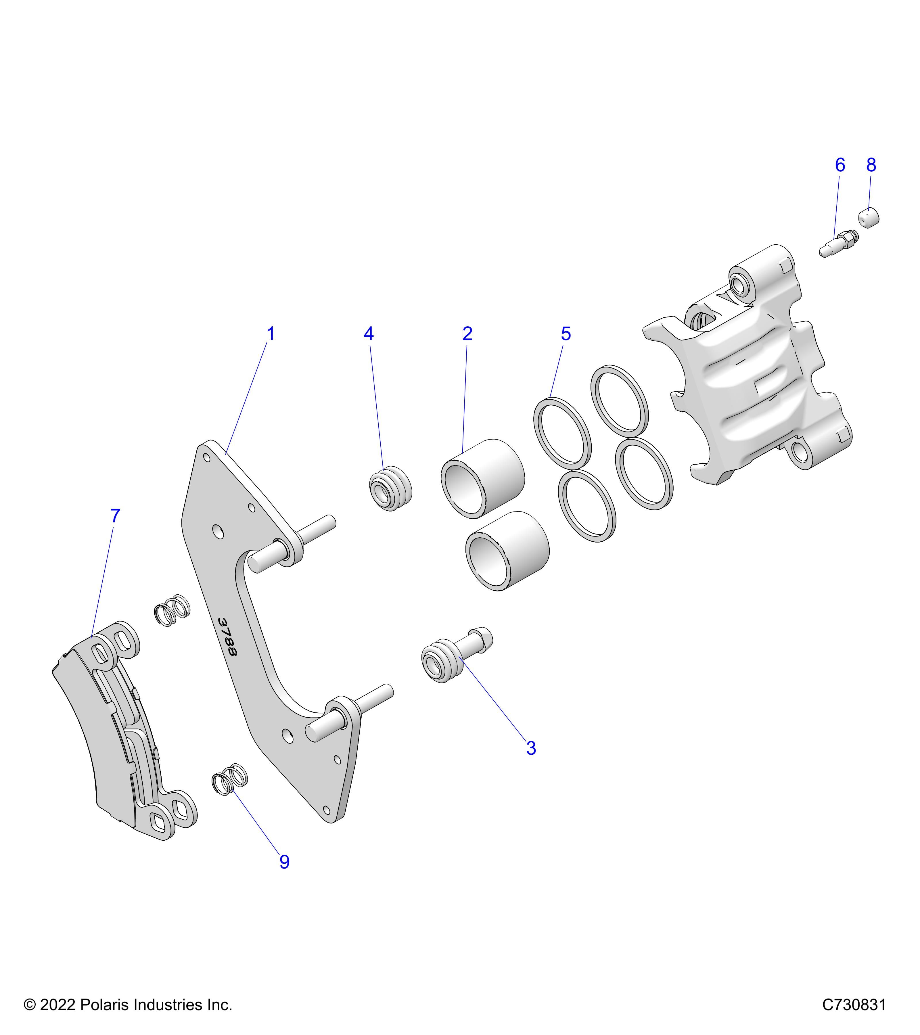 FREINS ETRIER AVANT POUR RANGER CREW XP 1000 NSTR R01 2023