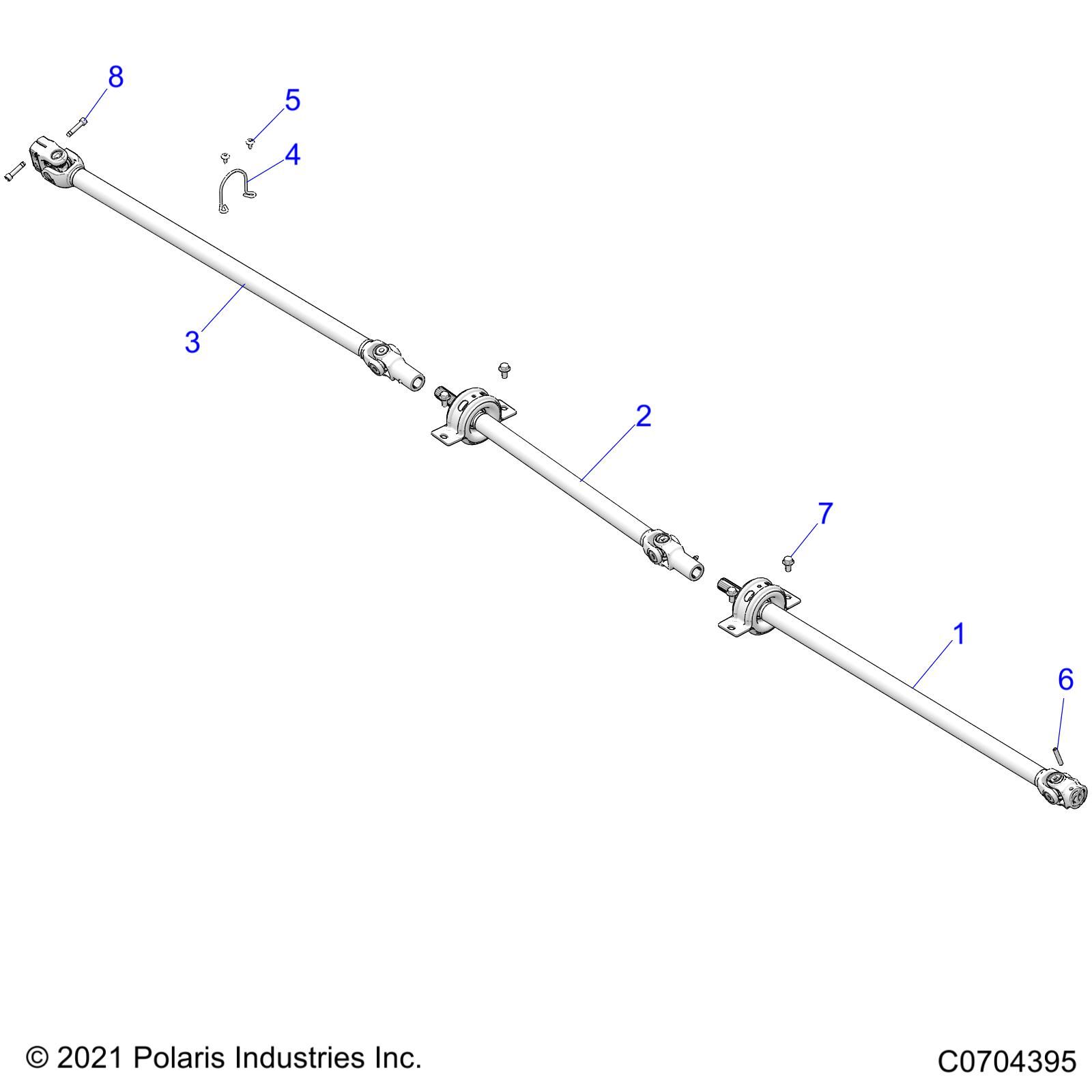 TRANSMISSION ARBRE DE SUPPORT POUR RZR TURBO R 4 PREMIUM 2024