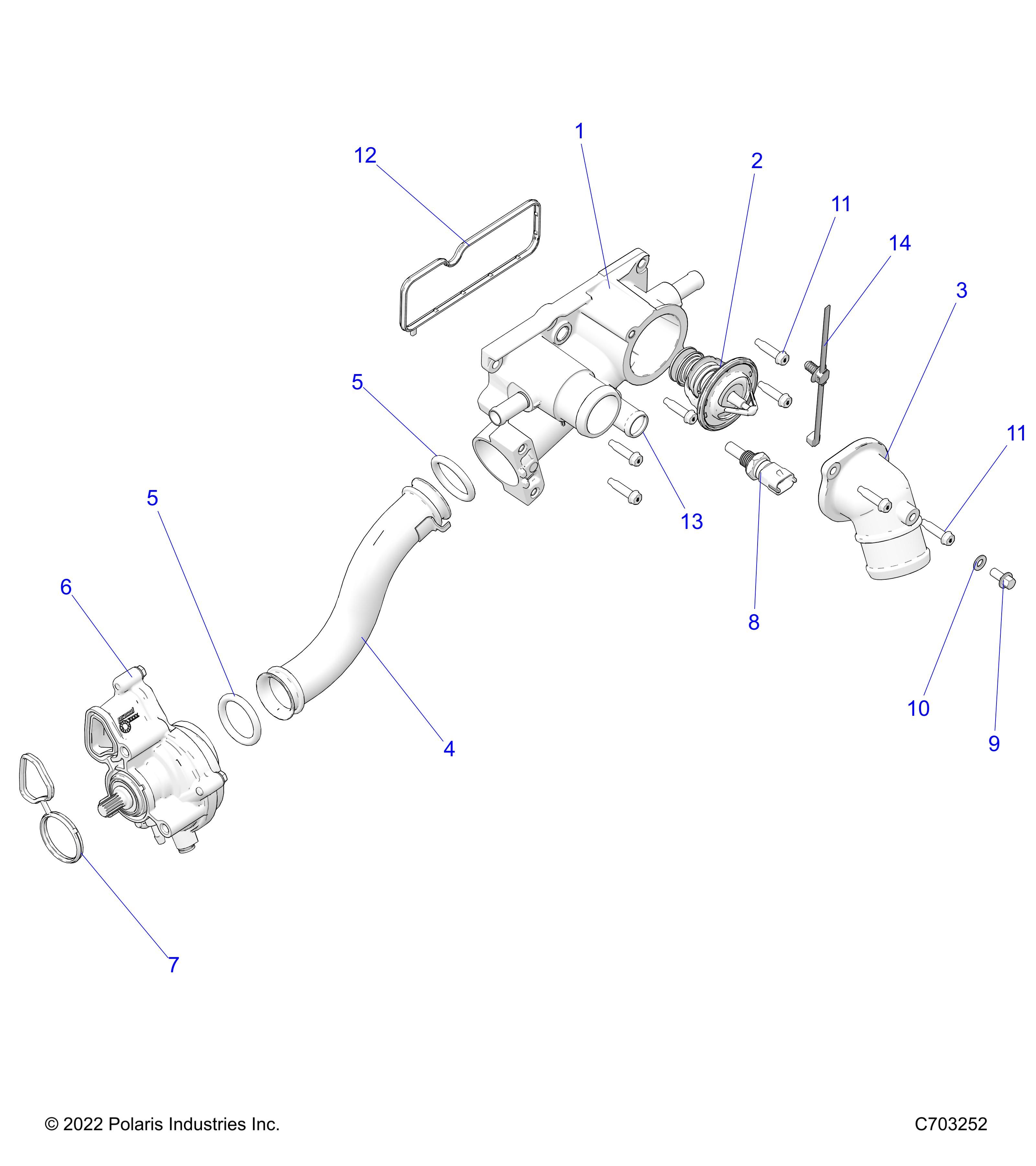 ENGINE WATERPUMP POUR RZR PRO R ULTIMATE R01 2023