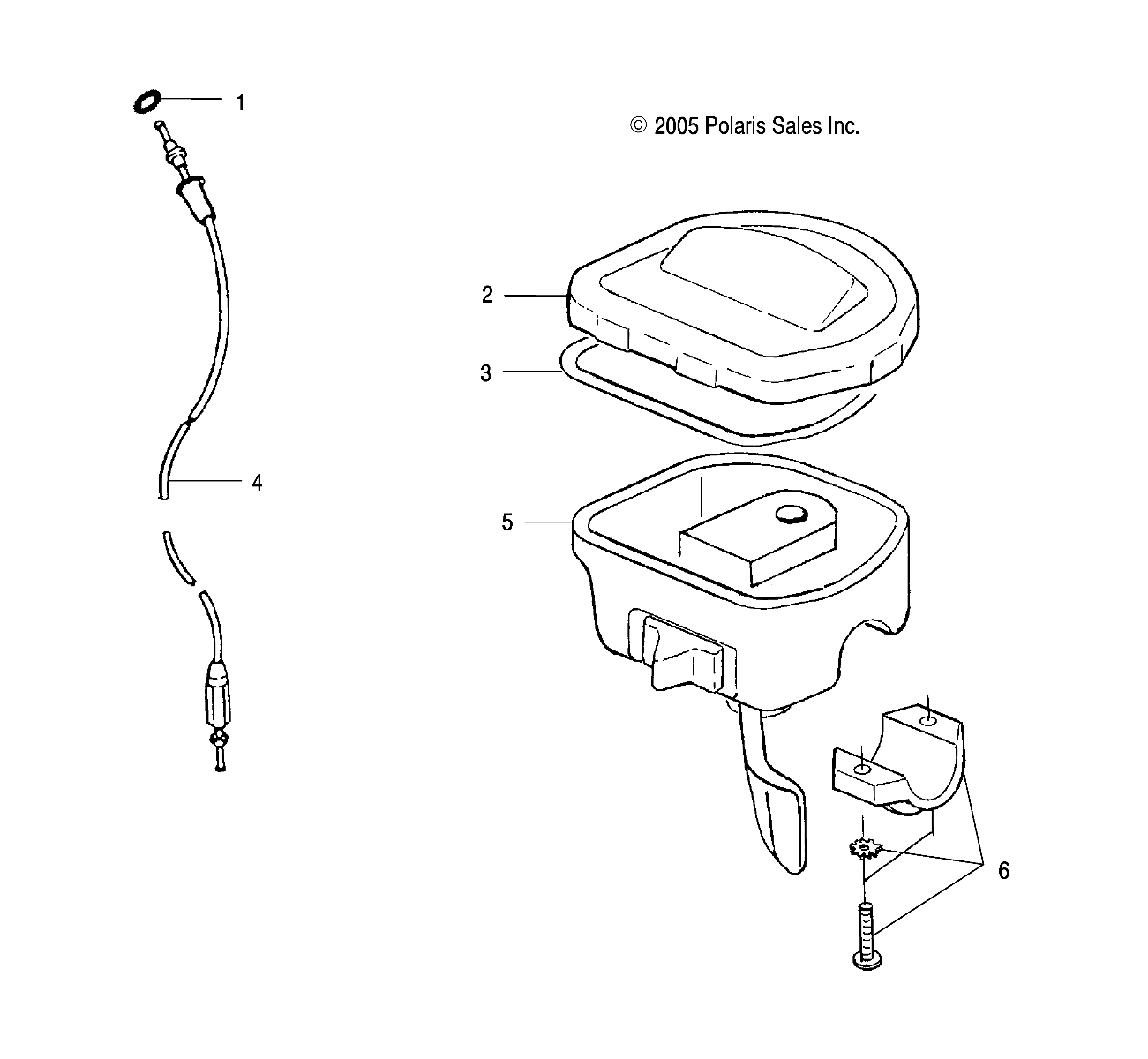 COMMANDES ACCELERATEURCABLE POUR SPORTSMAN 450 2007