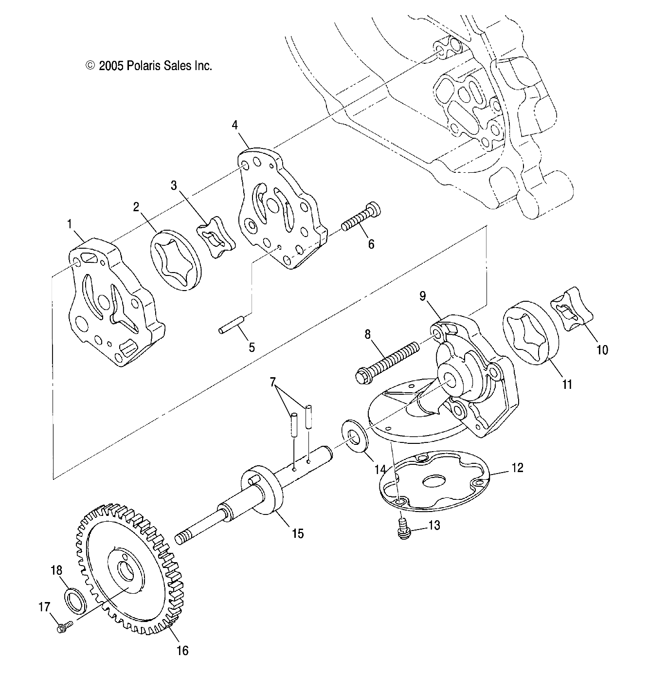 CARROSSERIE POMPE A HUILE POUR SCRAMBLER 500 4X4 2006