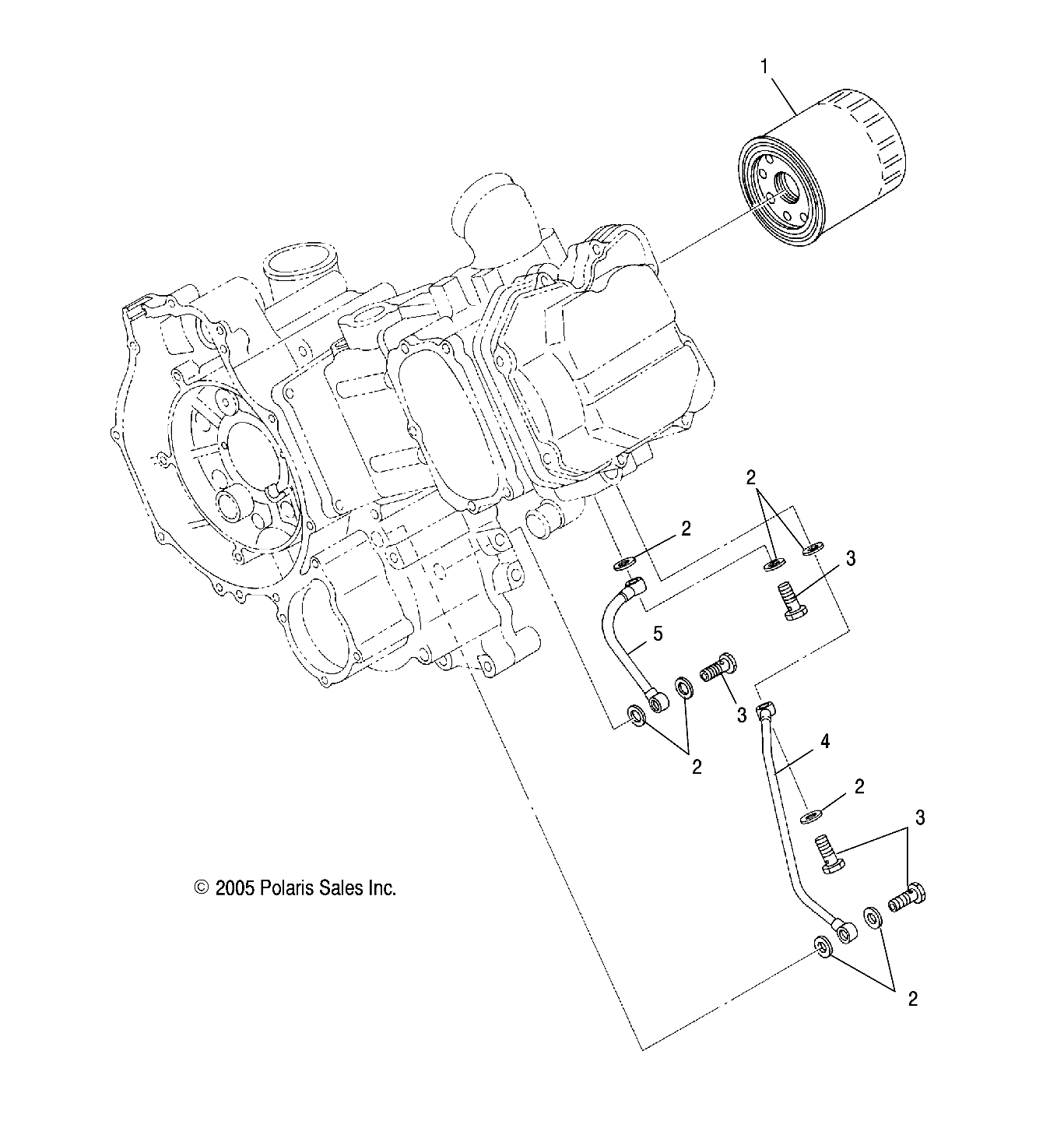 MOTEUR FILTRE A HUILE POUR SPORTSMAN FOREST TRACTOR 500 2013