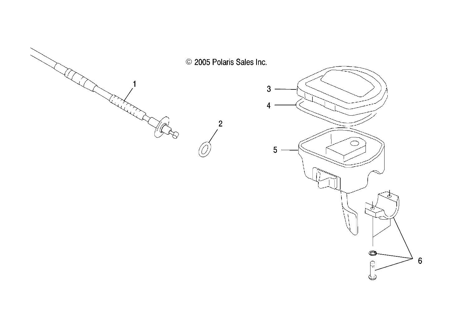 COMMANDES ACCELERATEURCABLE POUR SPORTSMAN X2 2006