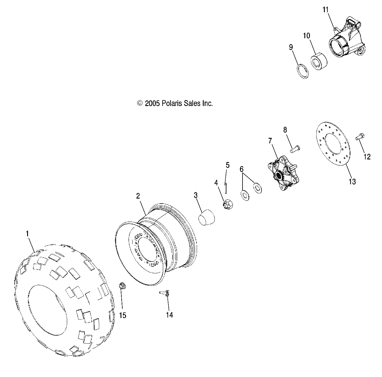 ROUES ROUE ARRIERE POUR SPORTSMAN 450 2006