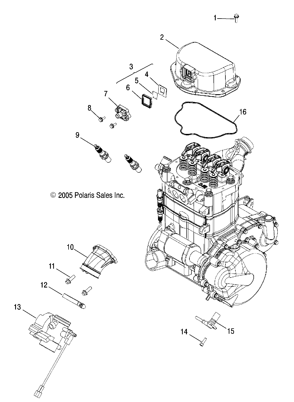 MOTEUR MONTAGE ACCELERATEUR POUR SPORTSMAN 700 EFI 2006