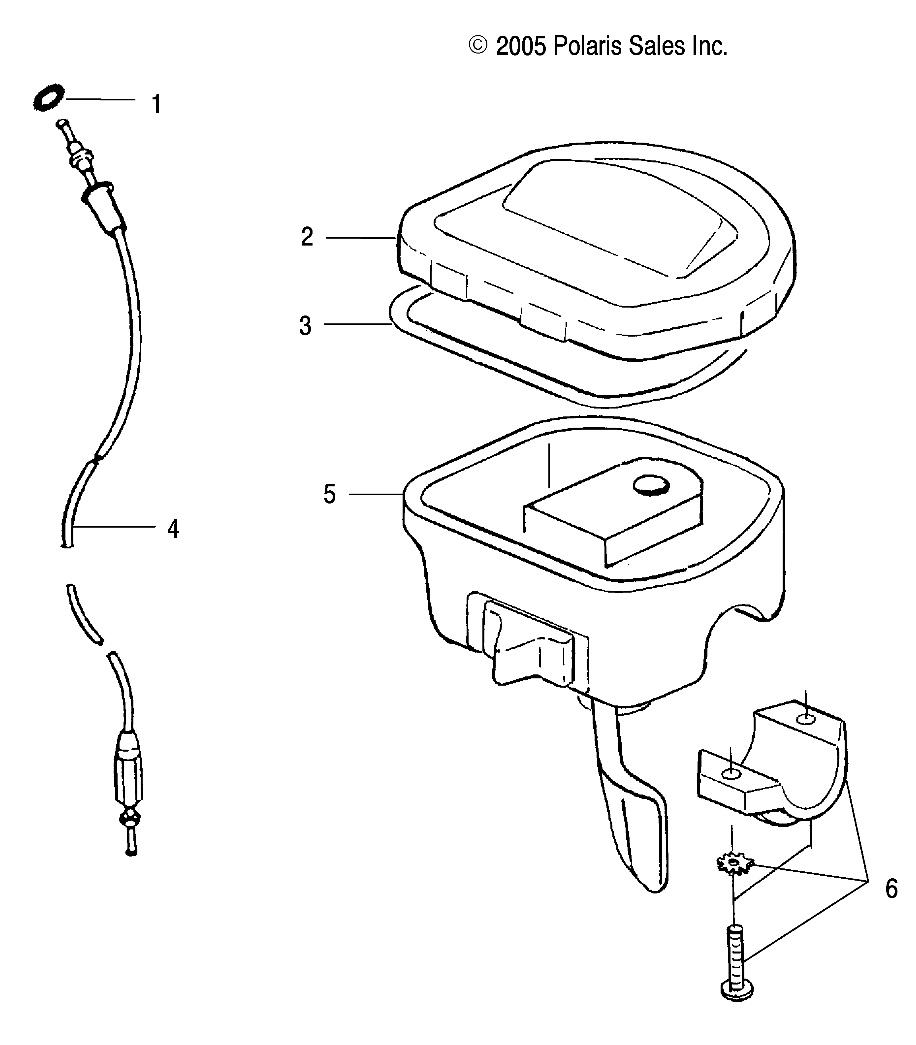 COMMANDES ACCELERATEURCABLE POUR SPORTSMAN 700 EFI 2007
