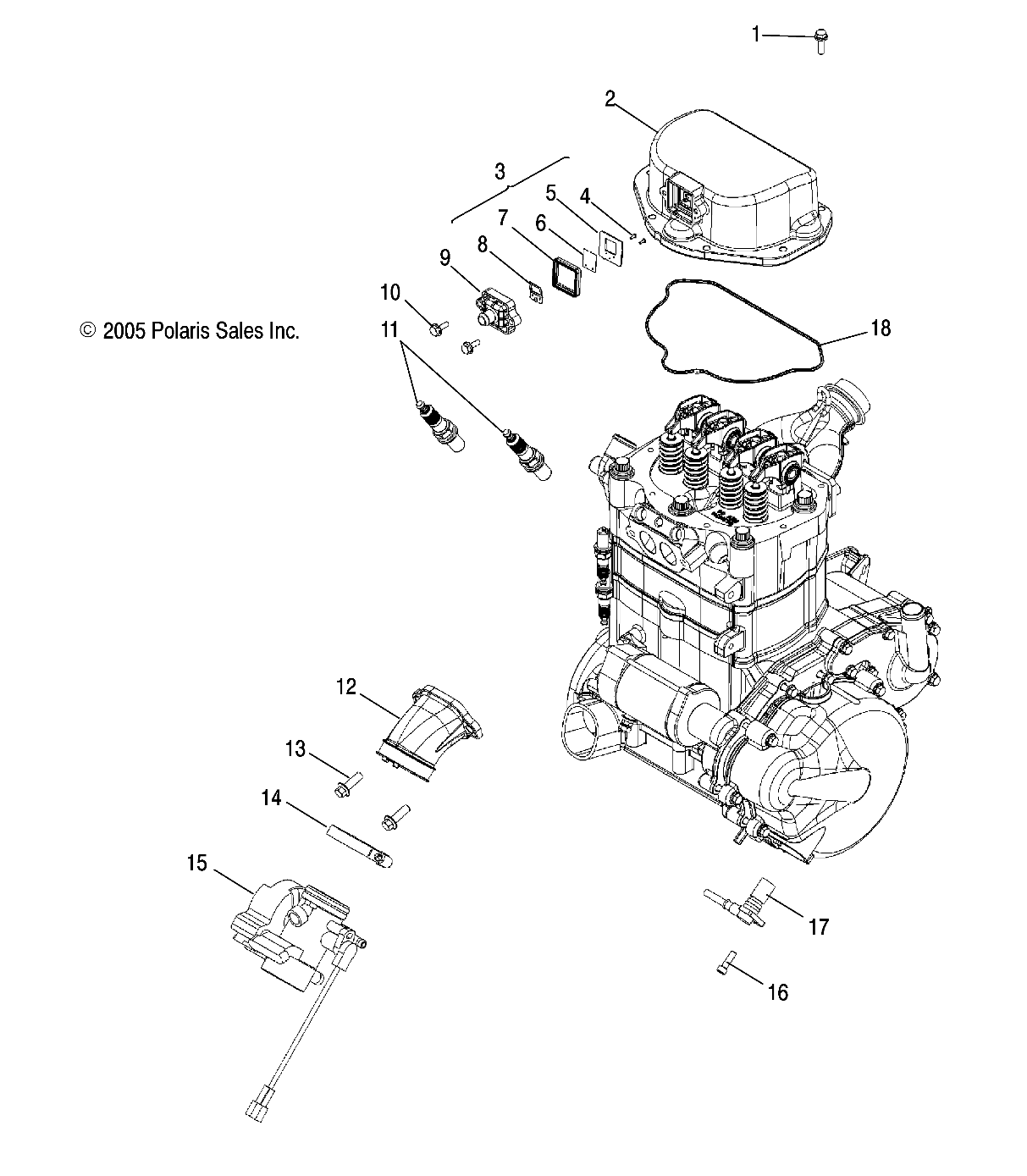 MOTEUR MONTAGE ACCELERATEUR POUR SPORTSMAN 800 EFI 2006
