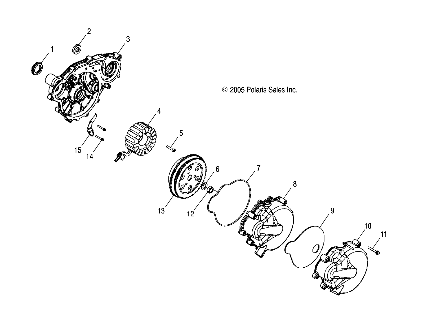 MOTEUR MAGNETO POUR SPORTSMAN 800 EFI 2005