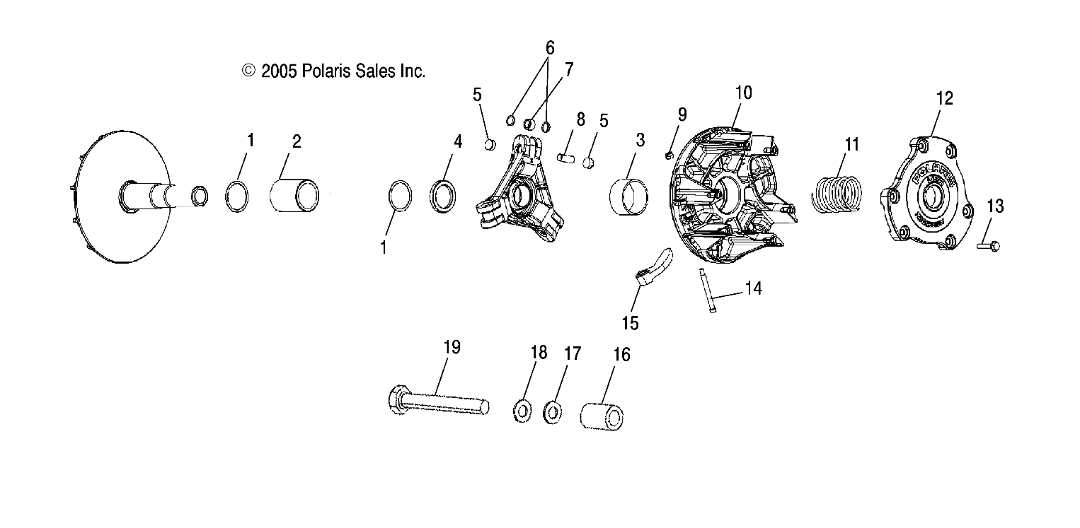 TRANSMISSION EMBRAYAGE POUR SPORTSMAN 800 EFI 2007