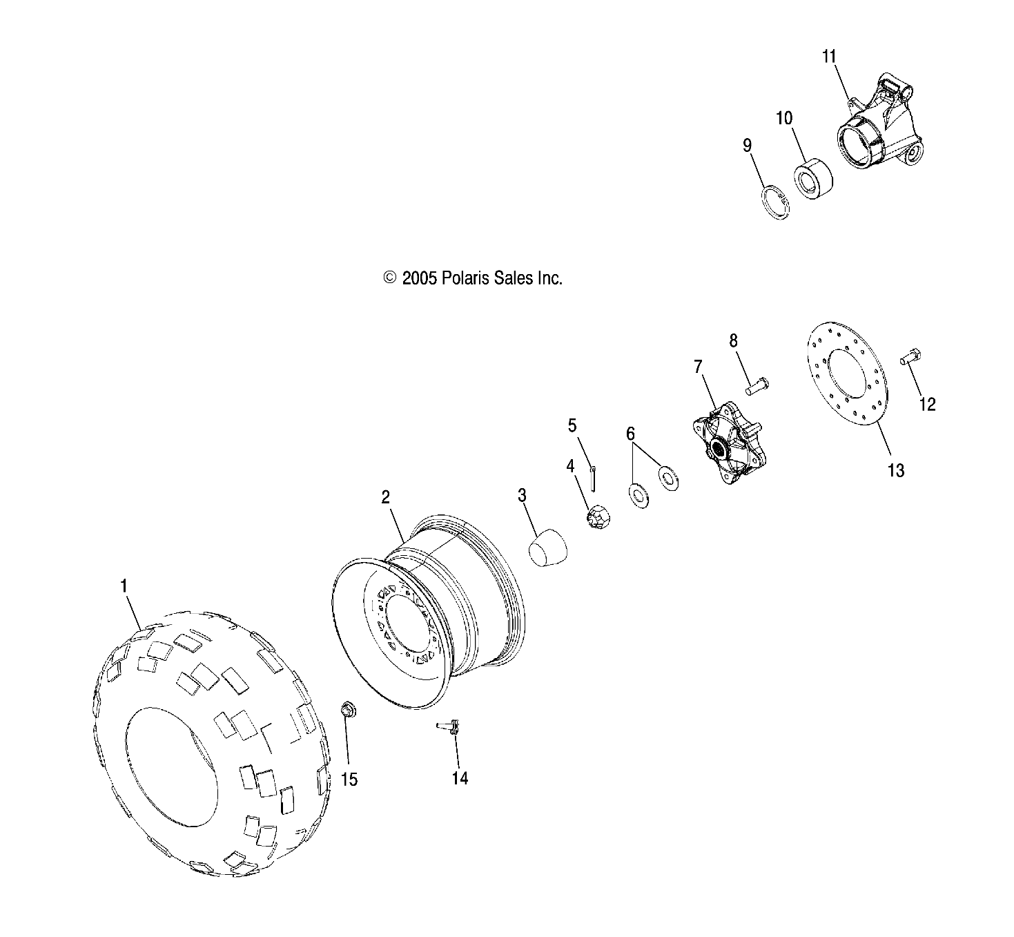 ROUES ROUE ARRIERE POUR SPORTSMAN 800 EFI 2007