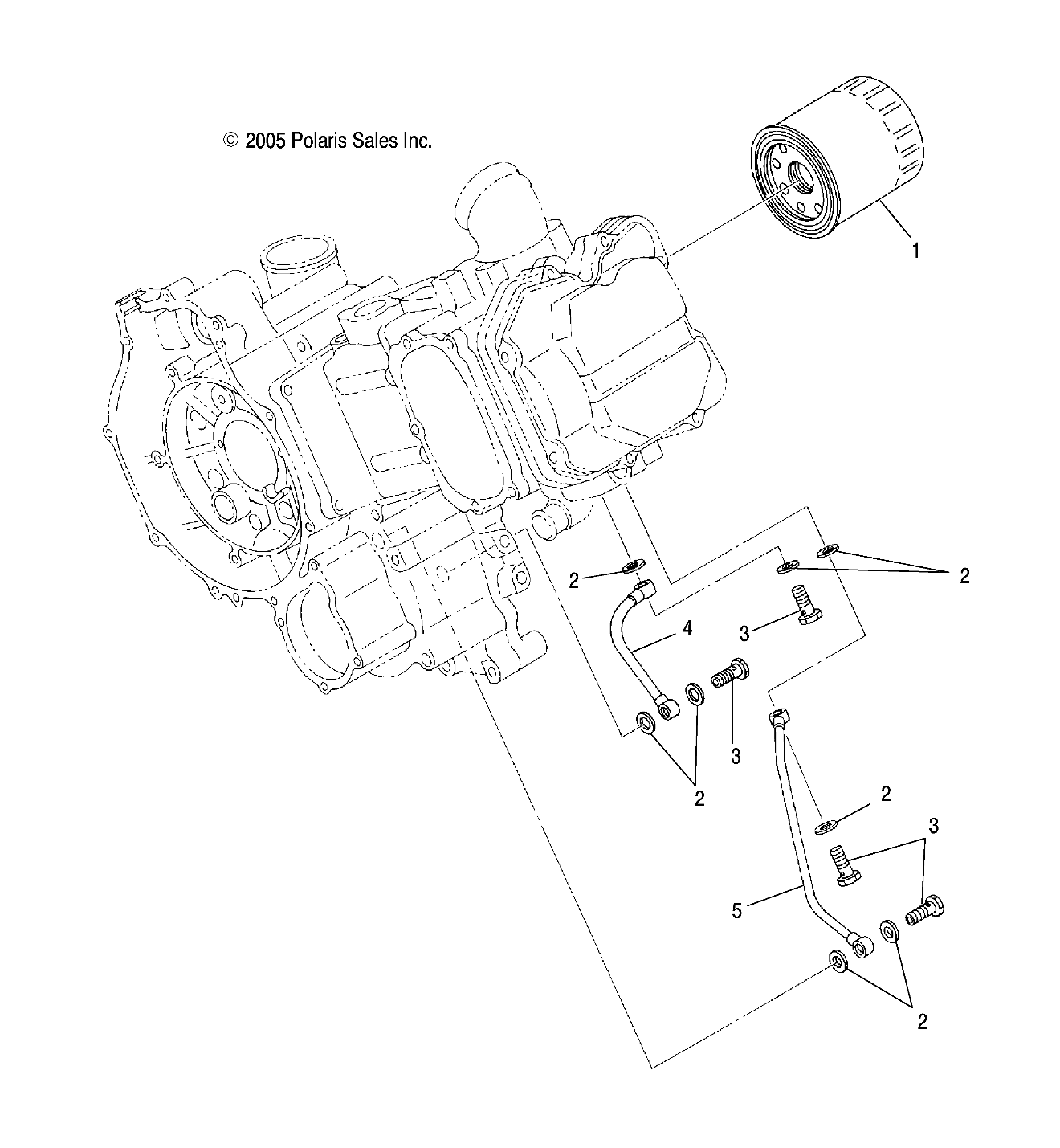 MOTEUR SYSTEME DE LUBRIFICATION ET FILTRE A HUILE POUR SCRAMBLER 500 4X4 INTL 2009