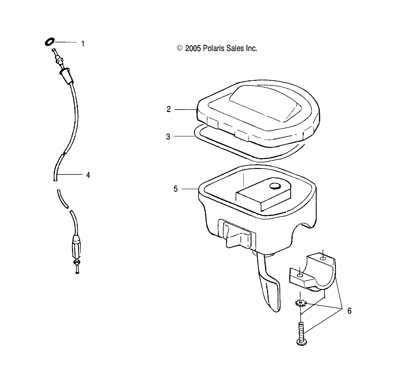COMMANDES ACCELERATEURCABLE POUR SPORTSMAN 450 2006
