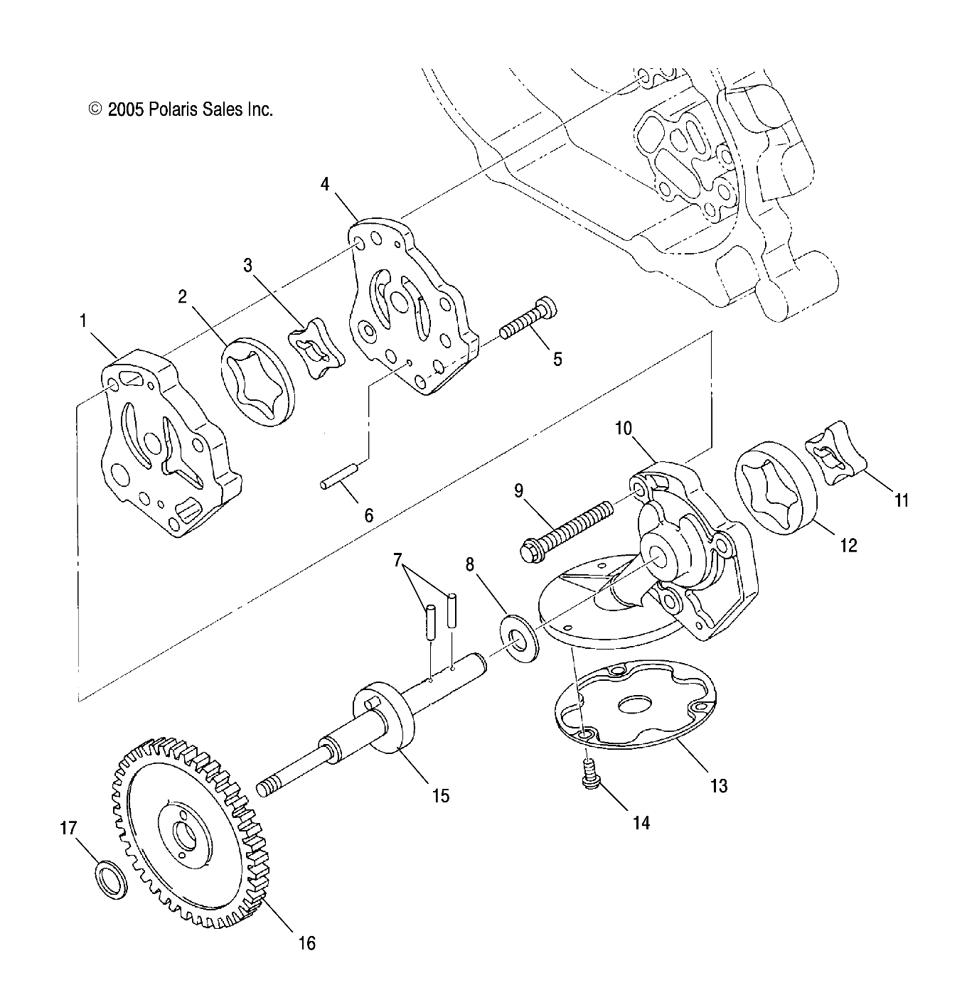 CARROSSERIE POMPE A HUILE POUR 500 MAGNUM 4X4 HDS 2003
