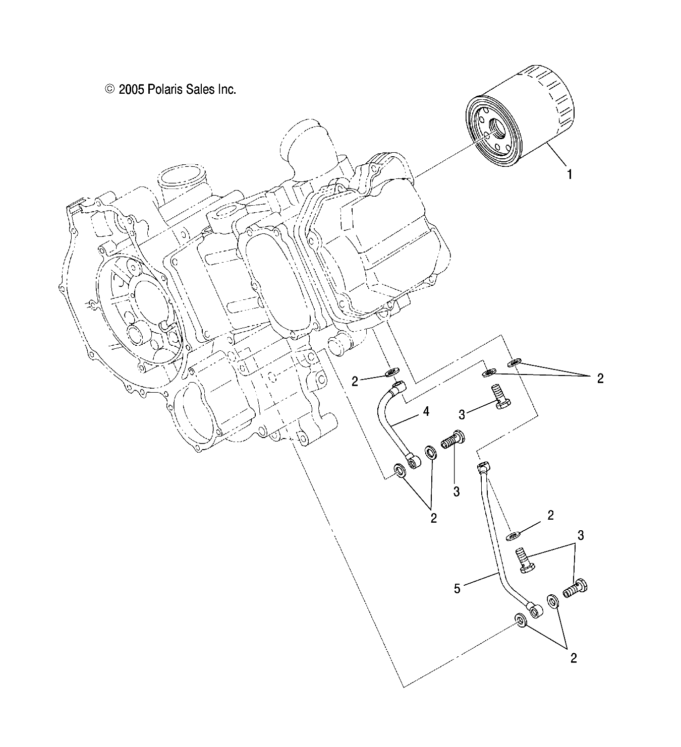 MOTEUR FILTRE A HUILE POUR SPORTSMAN 6X6 2007