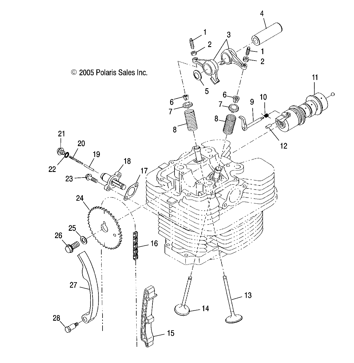 MOTEUR ADMISSION DAIR ET ECHAPPEMENT POUR ATP 330 4X4 2004