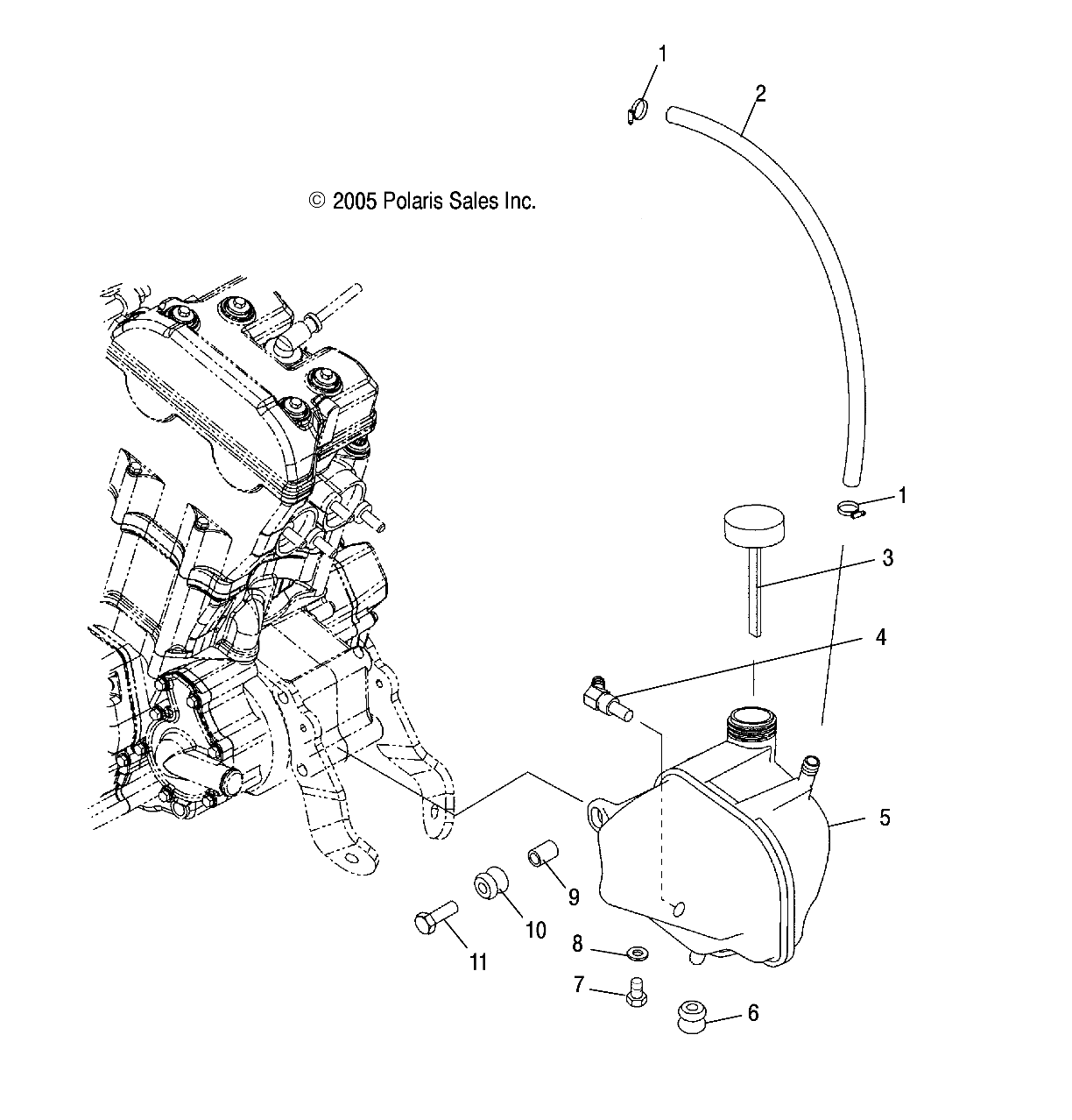 CARROSSERIE RESERVOIR DHUILE POUR A04GJ50AA PREDATOR 2004