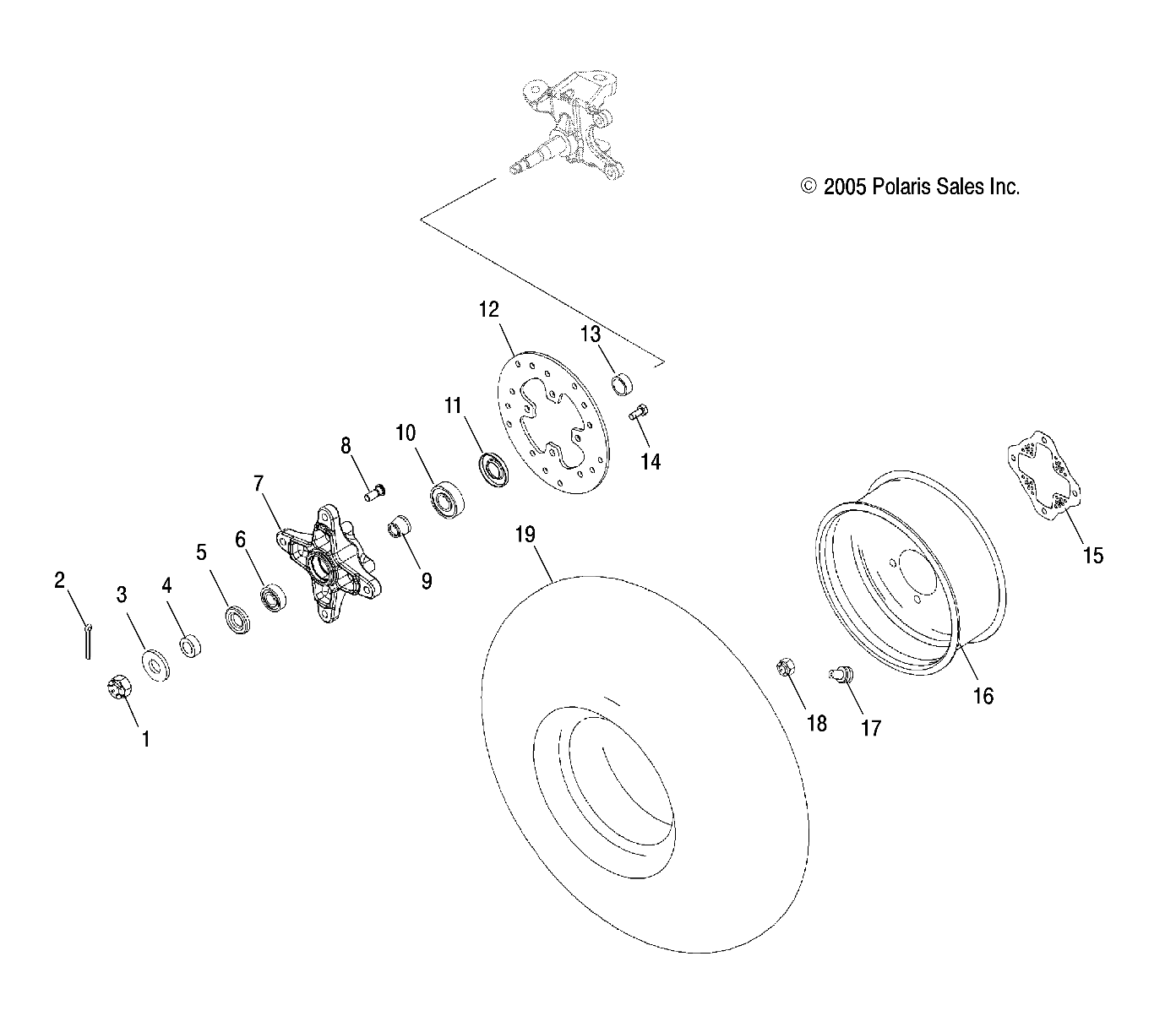 ROUES ROUE AVANT POUR OUTLAW 525 2007