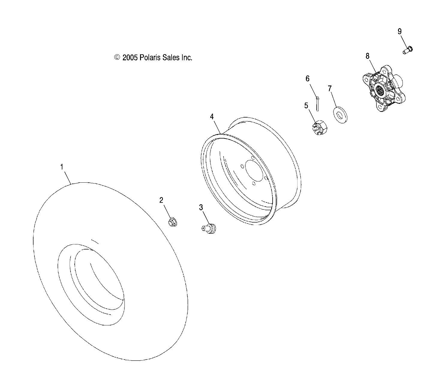 ROUES ROUE ARRIERE POUR OUTLAW 500 2006