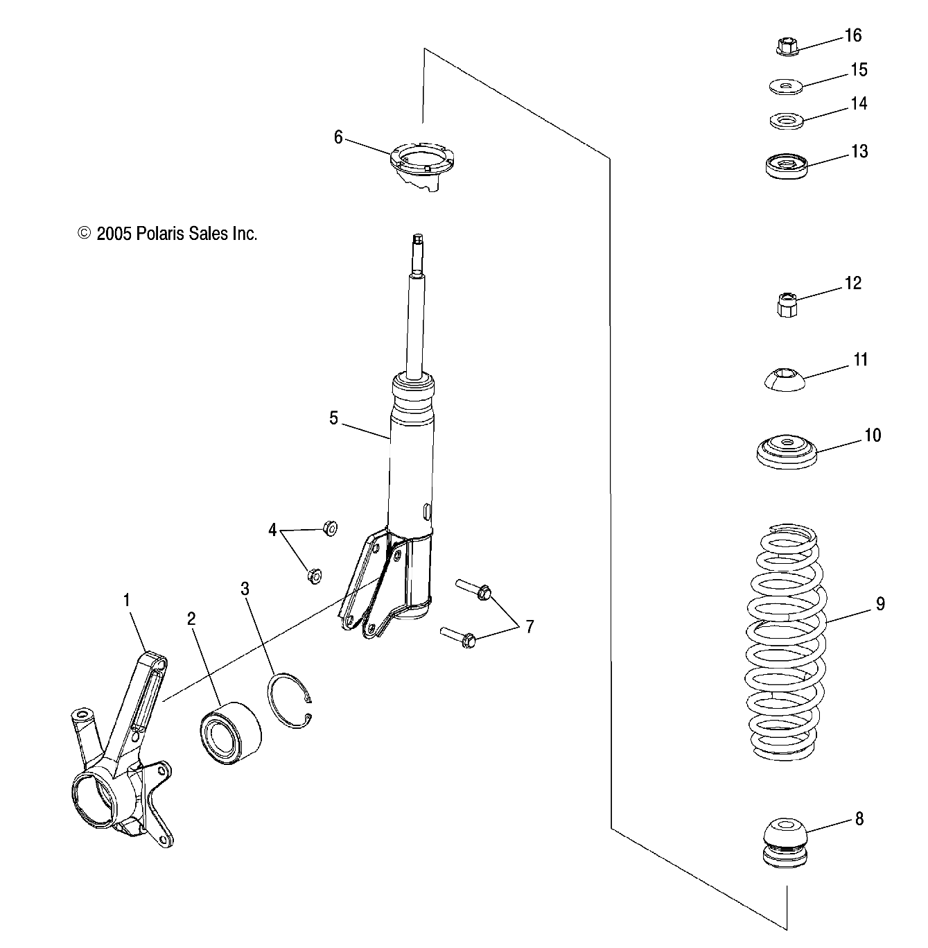 SUSPENSIONAMORTISSEUR POUR HAWKEYE 2X44X4 2006