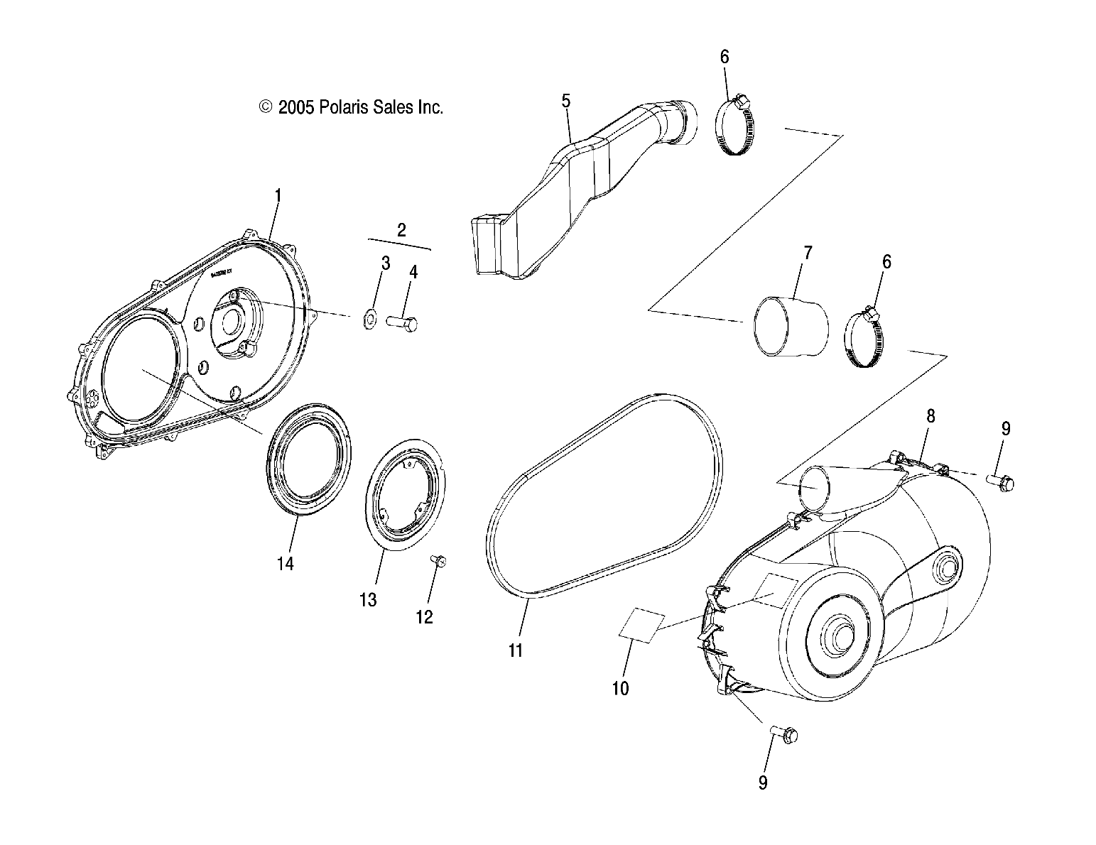TRANSMISSION CARTER DEMBRAYAGE POUR RANGER 2X4 500 CARB 2009