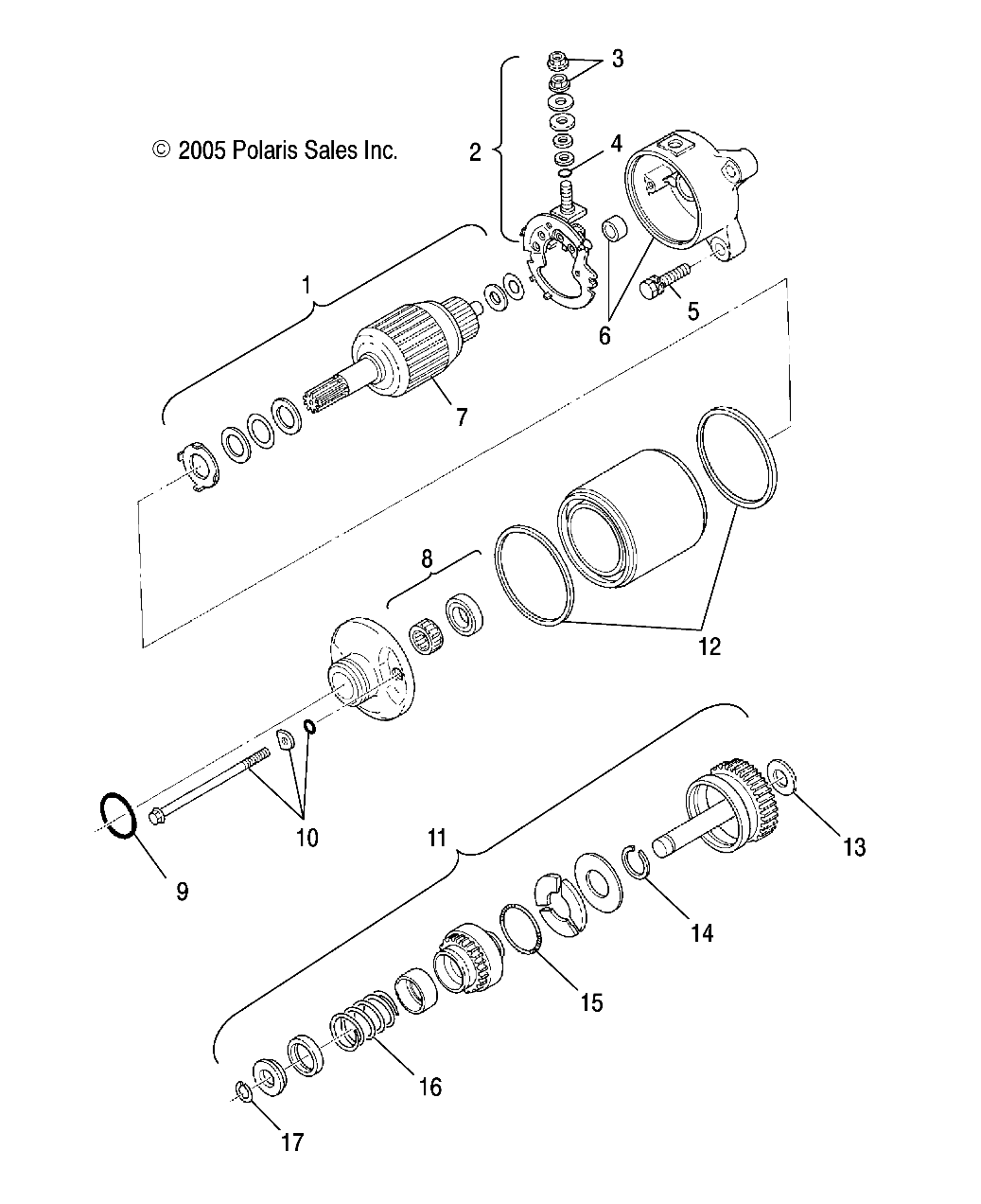MOTEUR STARTING MOTOR POUR RANGER 500 2X4 2008