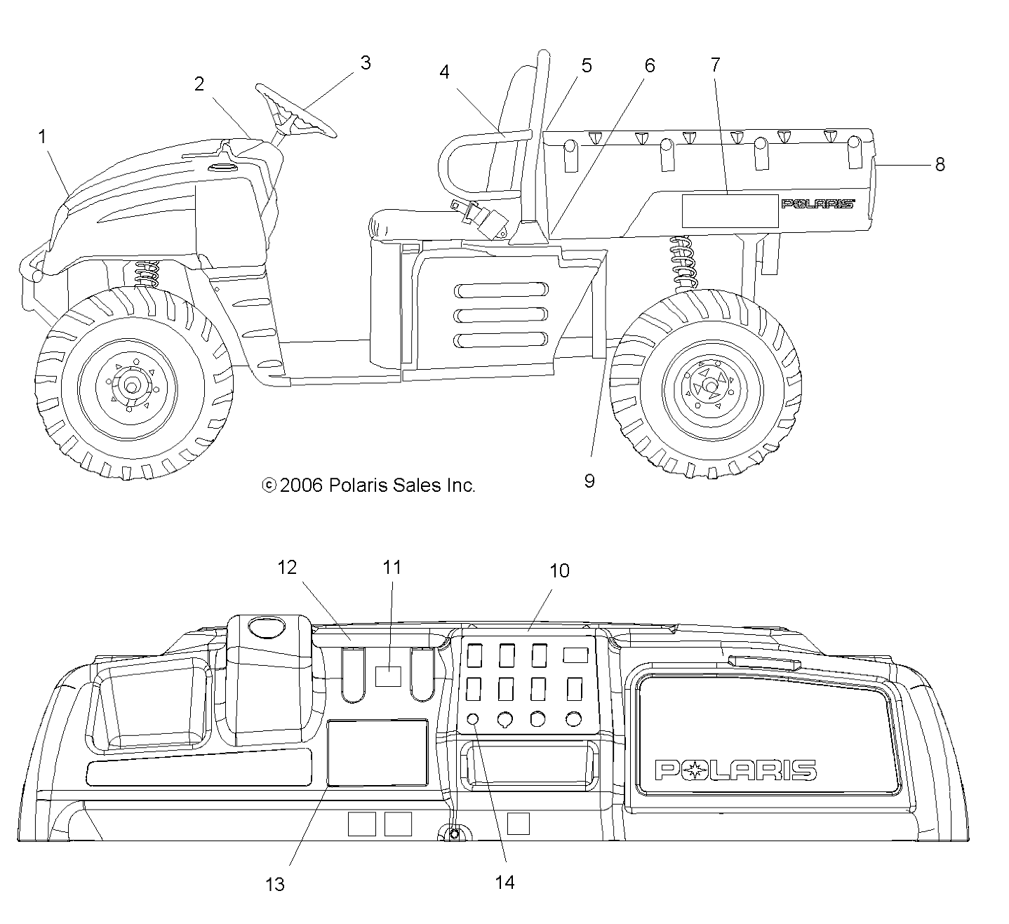 CARROSSERIE AUTOCOLLANTS POUR RANGER TM 2006