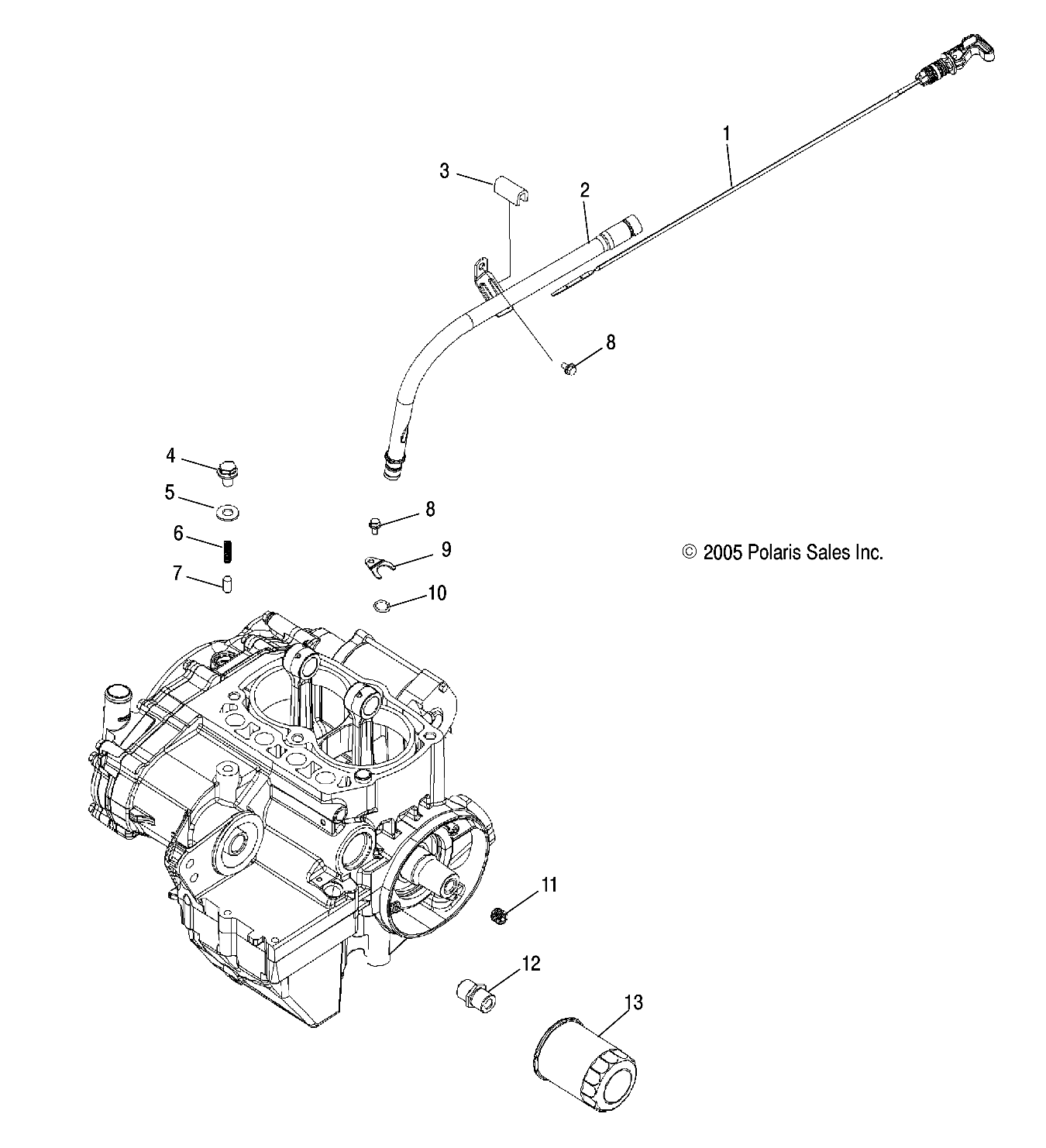 MOTEUR JAUGE A HUILE ET FILTRE A HUILE POUR RANGER XP 4X4 700 2006