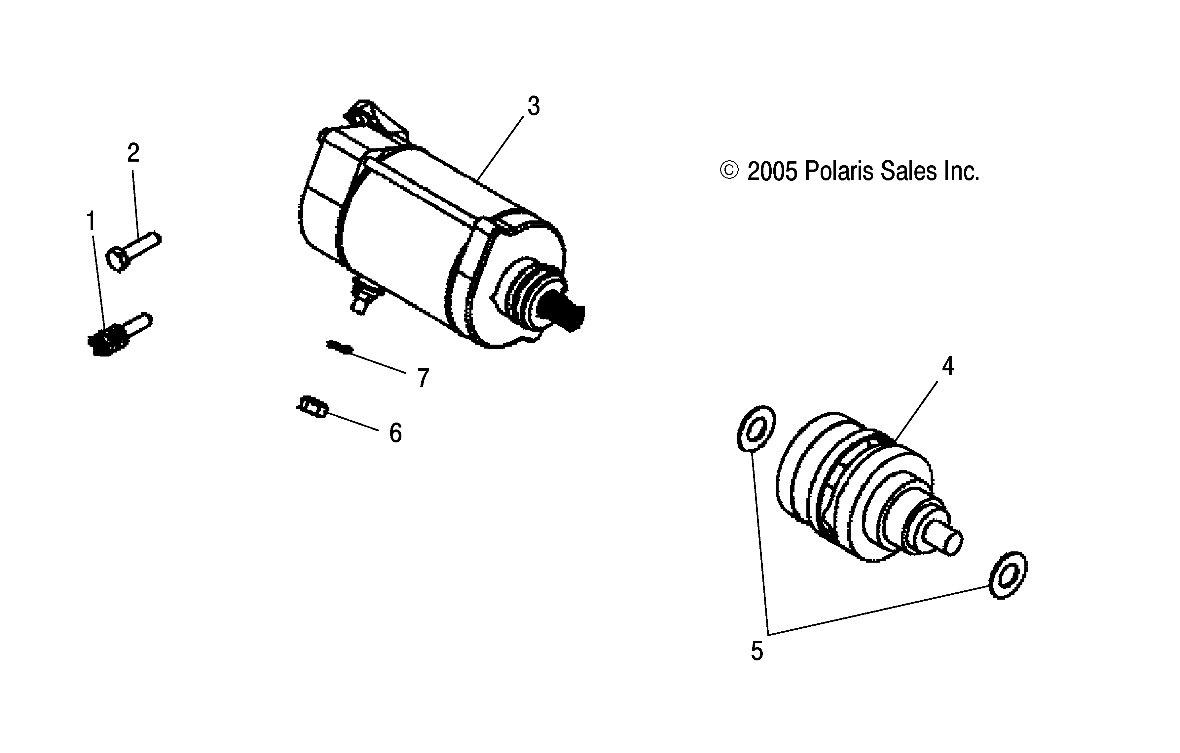 MOTEUR DEMARREUR POUR RANGER XP 4X4 700 2006