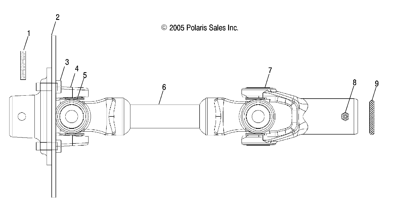 TRANSMISSION ARBRE PROPULSION ARRIERE POUR RANGER 6X6 700 EFI 2008