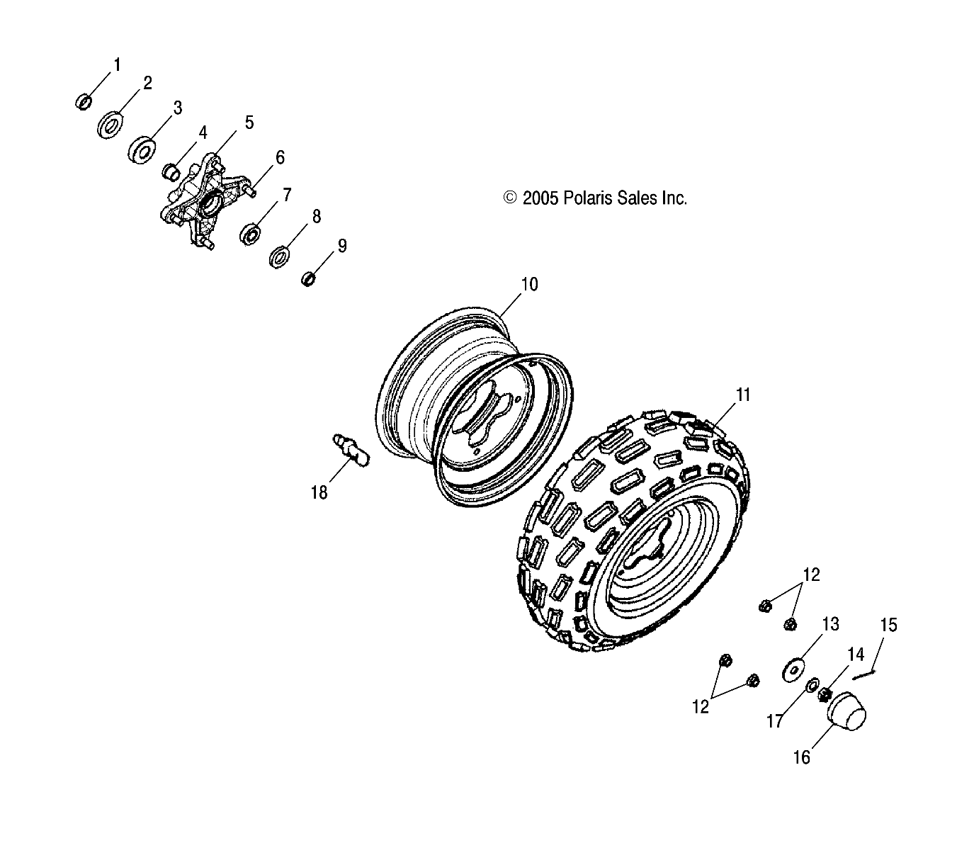 ROUES ROUE AVANT POUR PHOENIX 200 QUADRICYCLE 2006