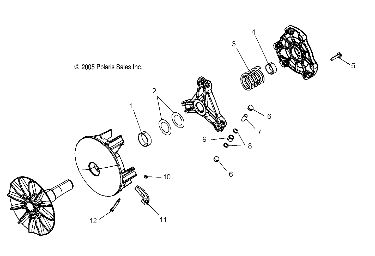 TRANSMISSION EMBRAYAGE POUR RANGER 500 2X44X4 2006