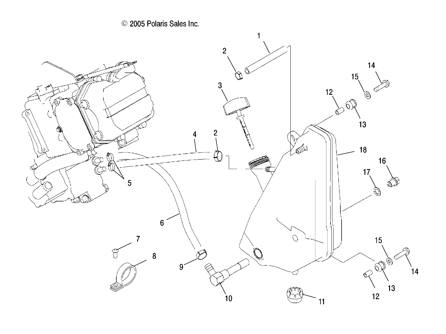 MOTEUR CIRCUIT DE LUBRIFICATION POUR SPORTSMAN TOURING 500 EFI 2008