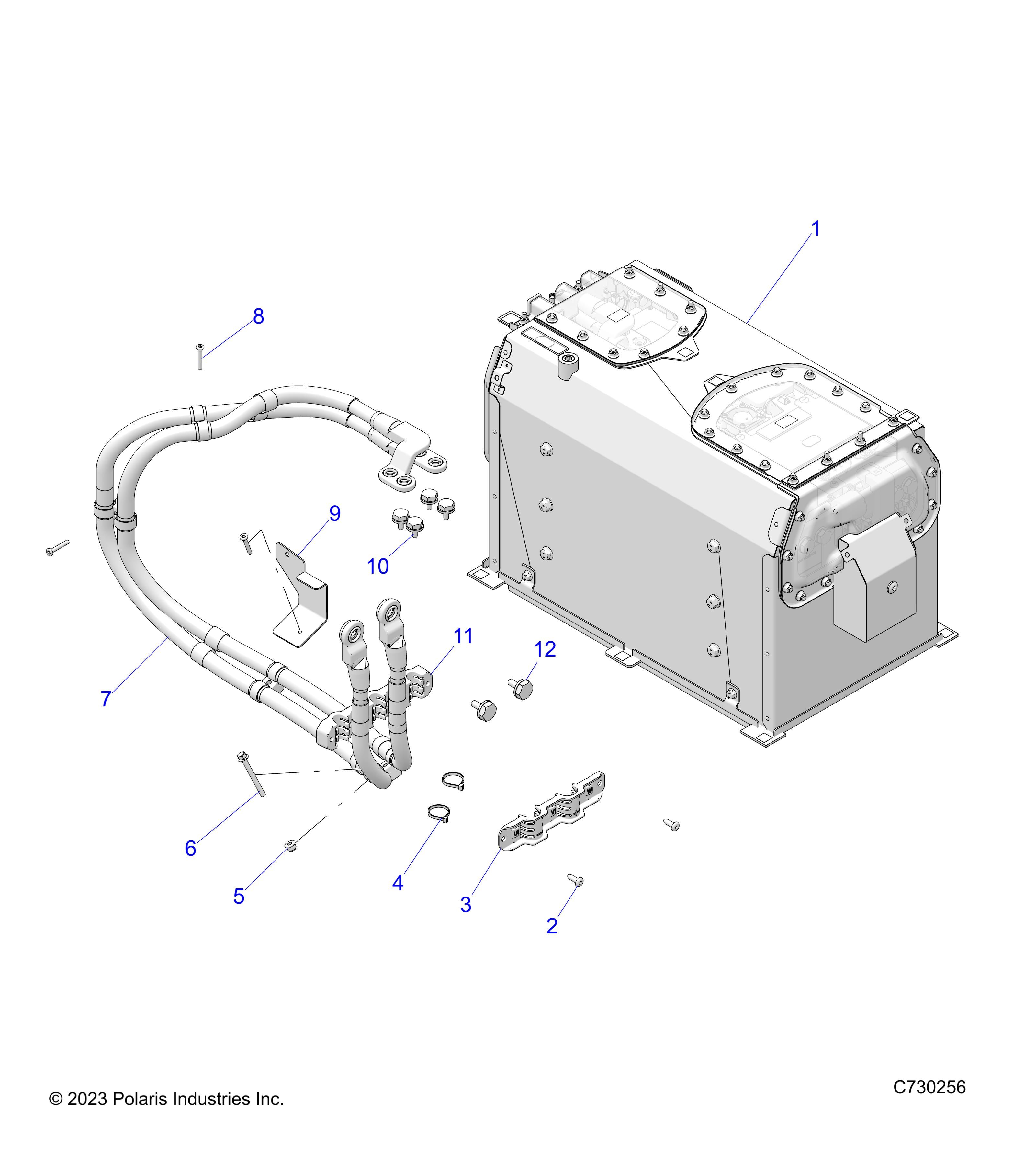ELECTRICAL BATTERY WITH CABLES BCB POUR RANGER EV FS PREMIUM 2024