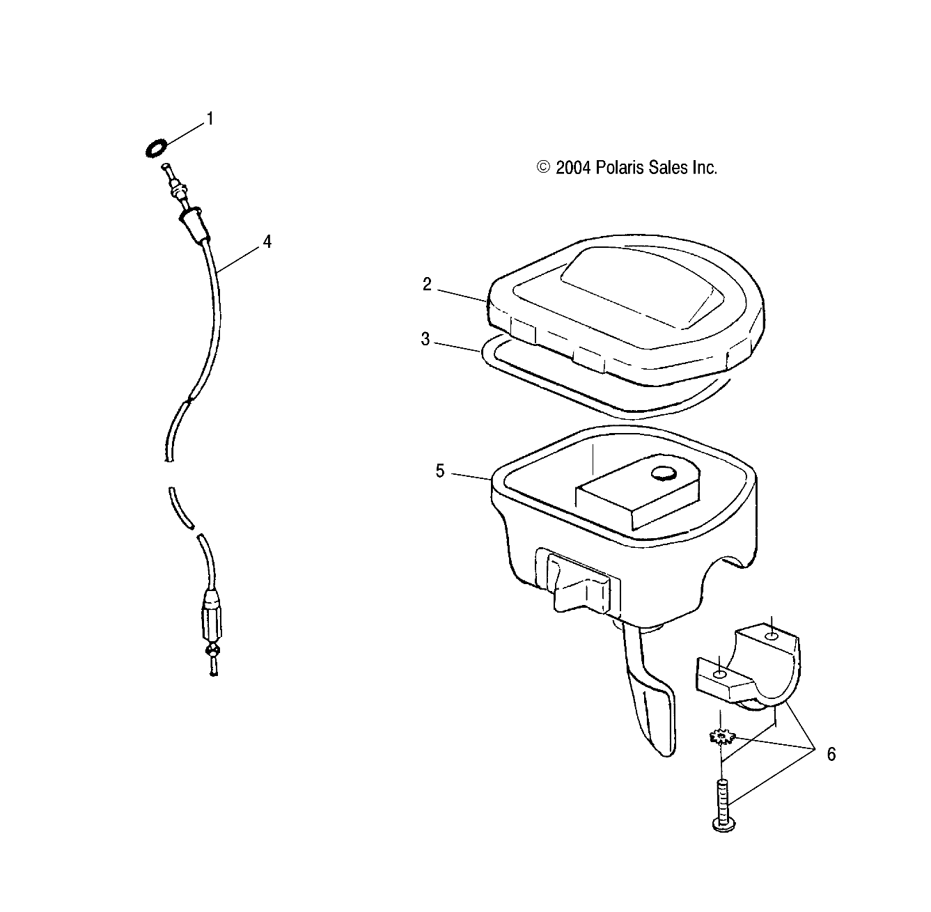 COMMANDES ACCELERATEURCABLE POUR SPORTSMAN MV7 2005
