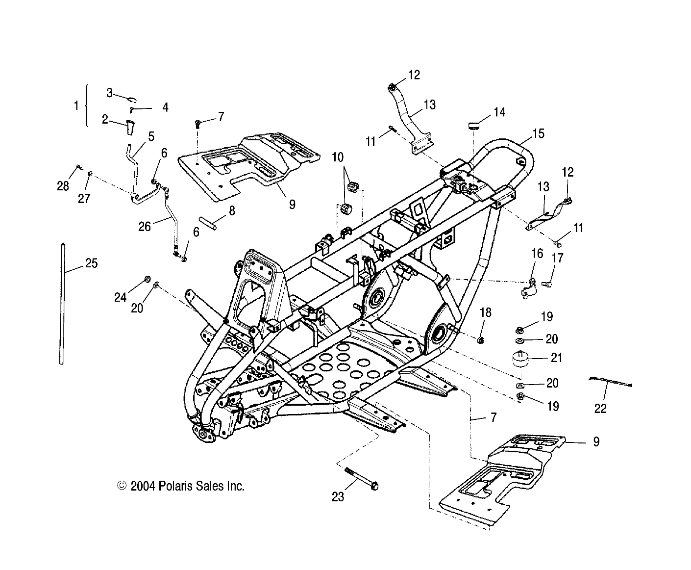 CARROSSERIE CADRE POUR PHOENIX 200 2005
