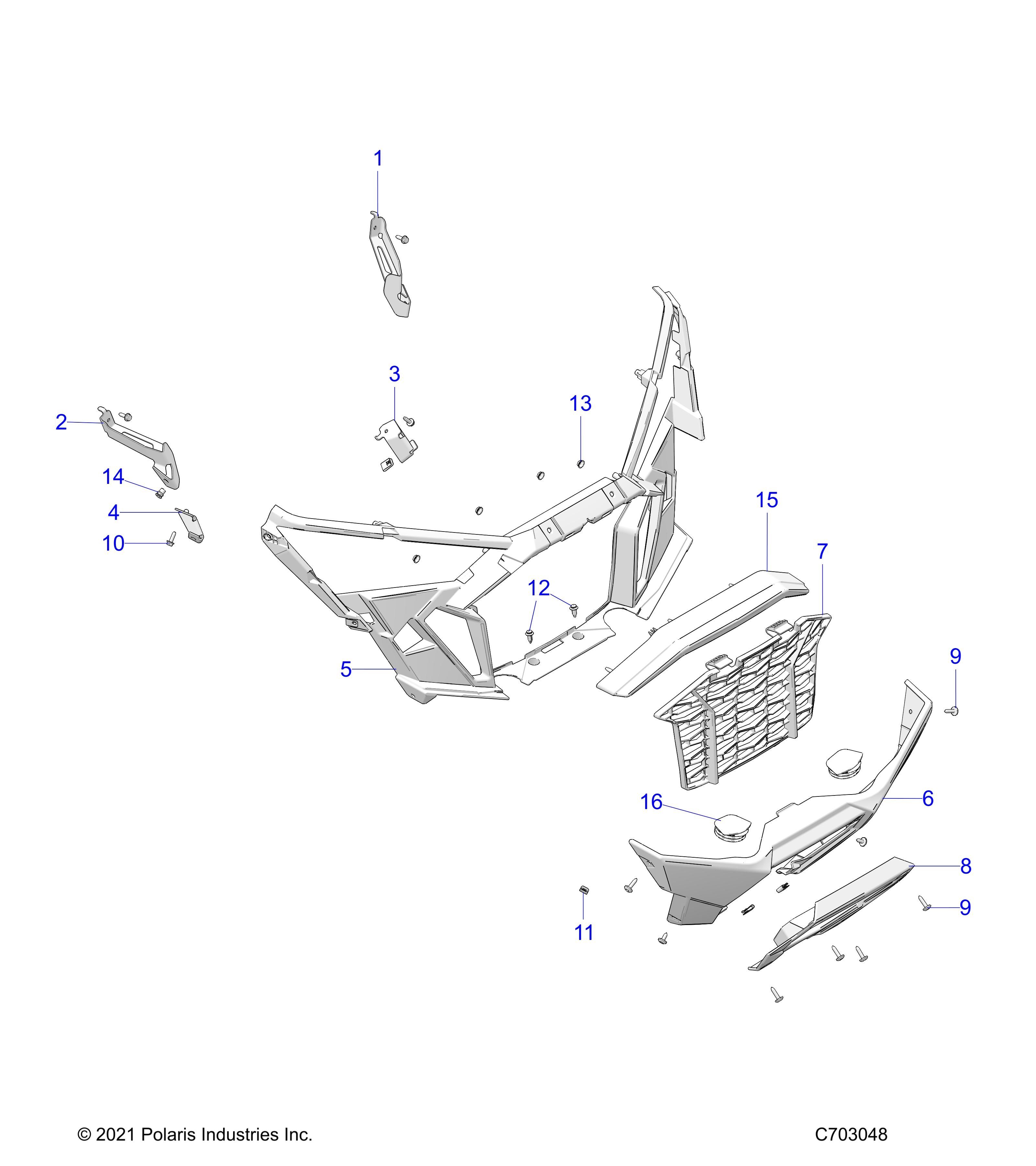 CARROSSERIE PARE CHOC AVANT POUR RZR PRO XP 4 SPORT 2024