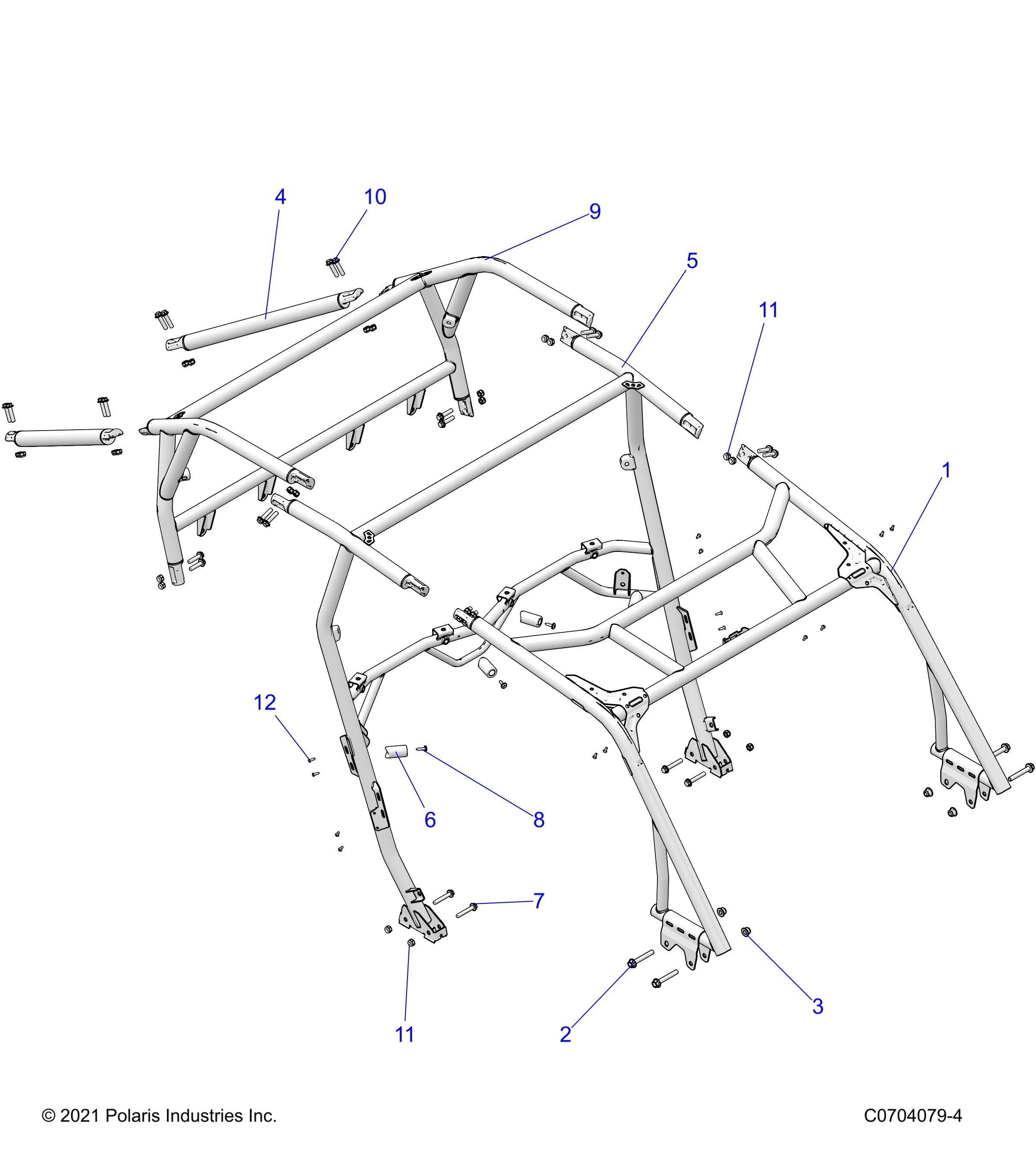 CHASSIS CADRE CABINE POUR RZR XP 4 1000 SPORT 2024