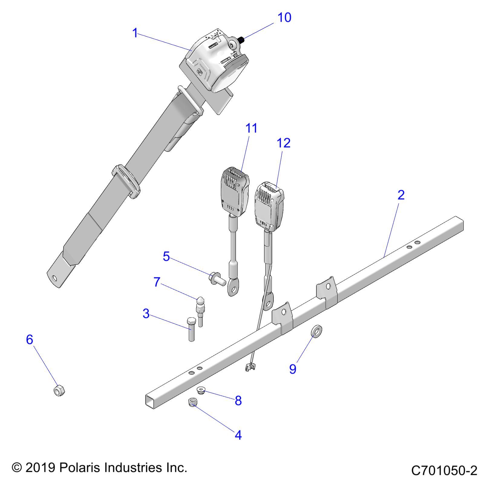 CARROSSERIE MONTAGE SIEGE ET CEINTURE POUR RZR 570 2020