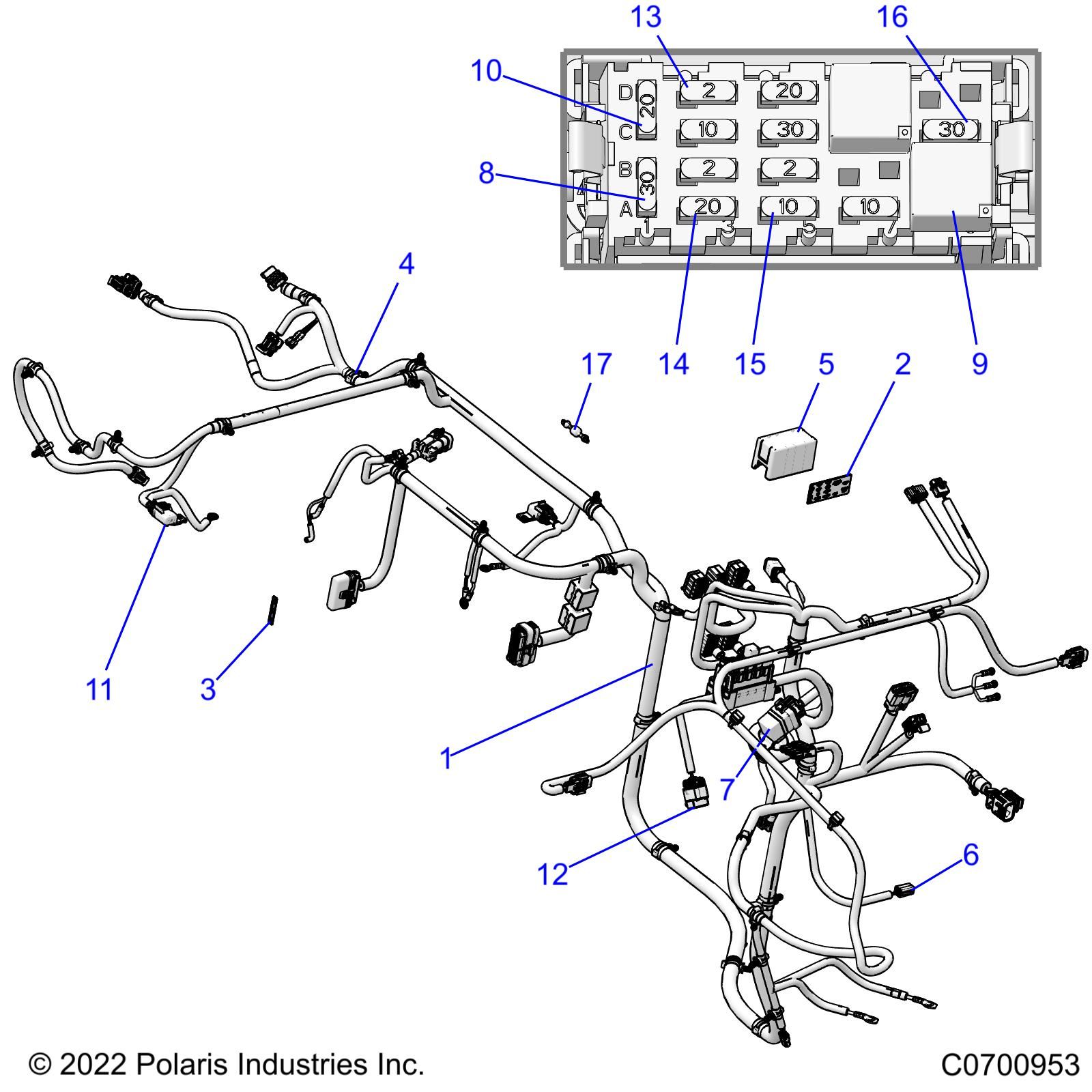 ELECTRICAL WIRE HARNESSES CHASSIS POUR RANGER EV 2022
