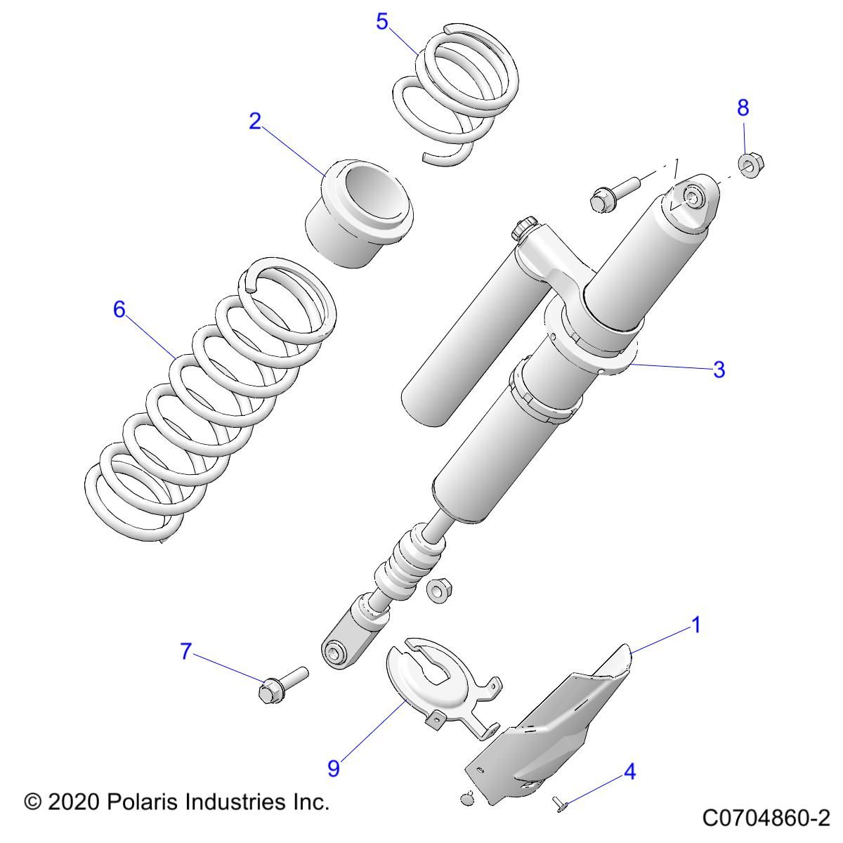 SUSPENSION REAR SHOCK MOUNTING POUR RZR PRO R 4 SPORT R02 2023