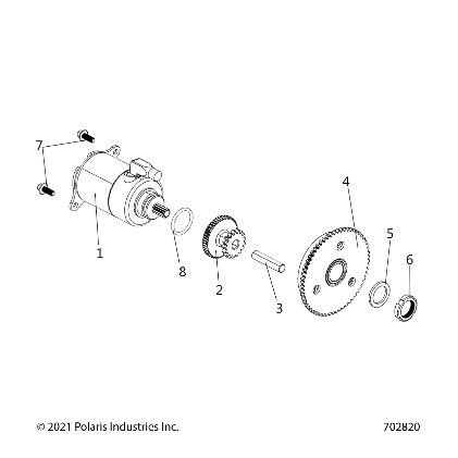 MOTEUR DEMARREUR POUR RZR 200 TLD MD R01 2023