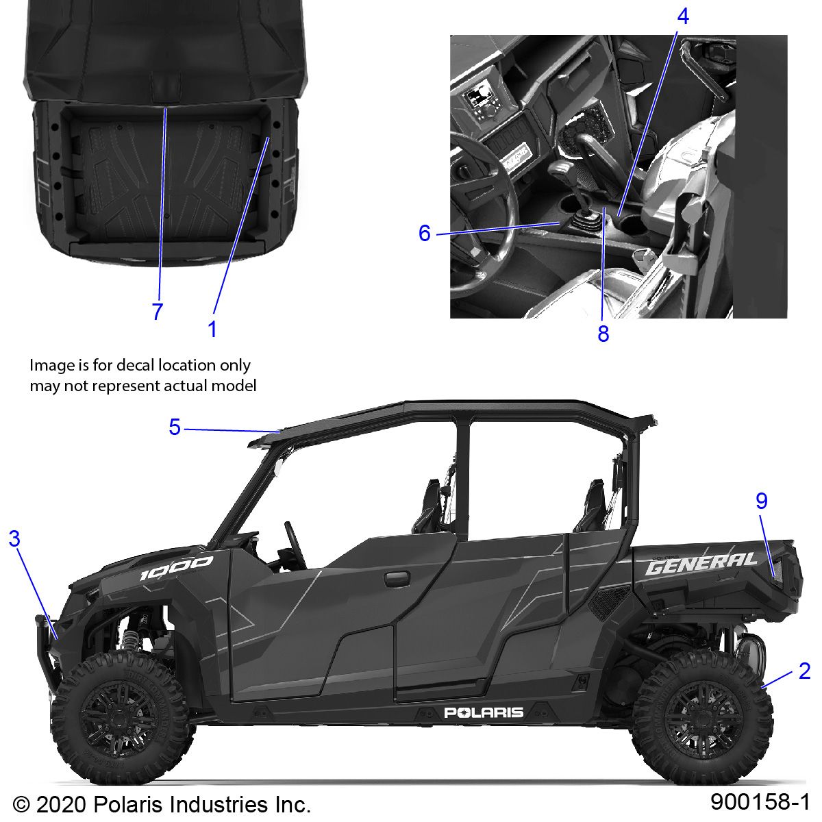 CARROSSERIE AUTOCOLLANTS AVERTISSEMENT POUR GENERAL 4 1000 RC EDITION 2021