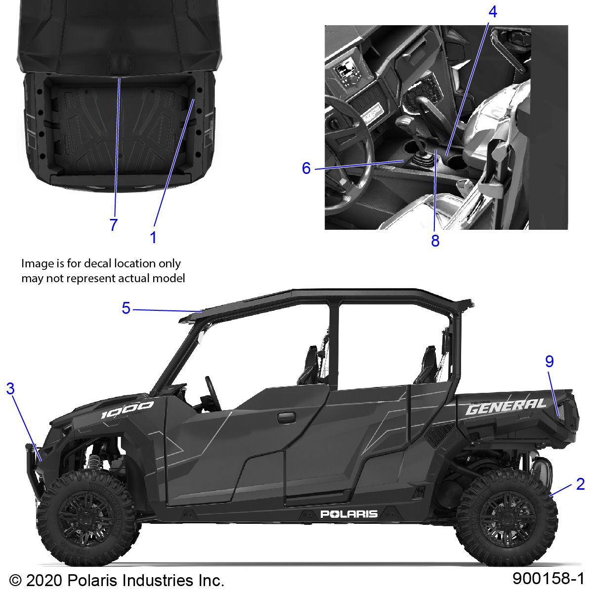 CARROSSERIE AUTOCOLLANTS AVERTISSEMENT POUR GENERAL 4 1000 RC EDITION 2022